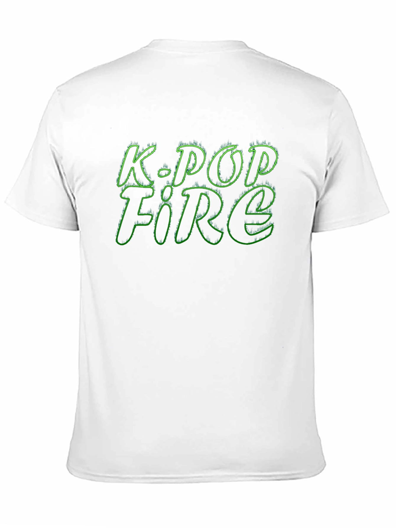 K-Pop Fire Graphic Tee - Black