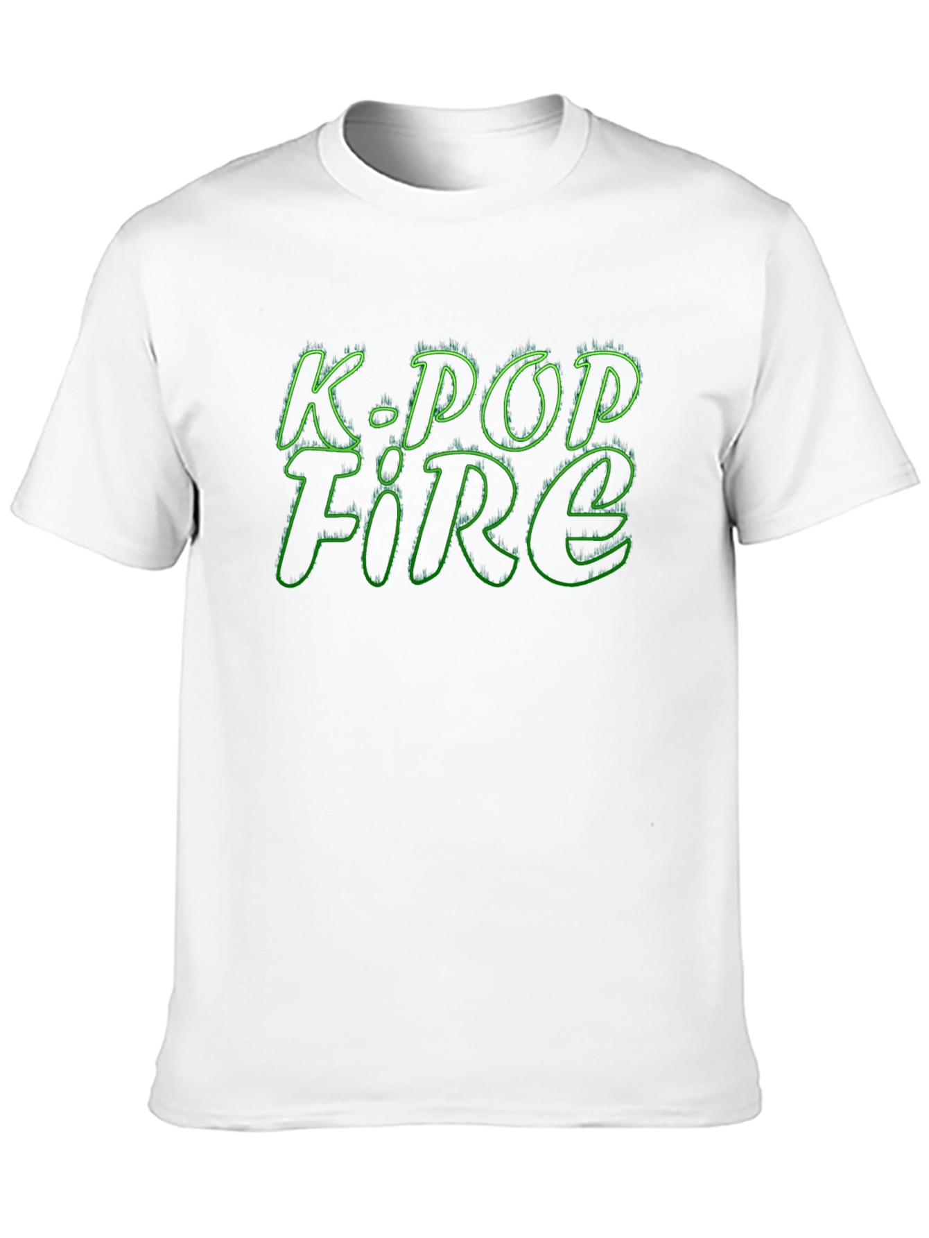 K-Pop Fire Graphic Tee - Black