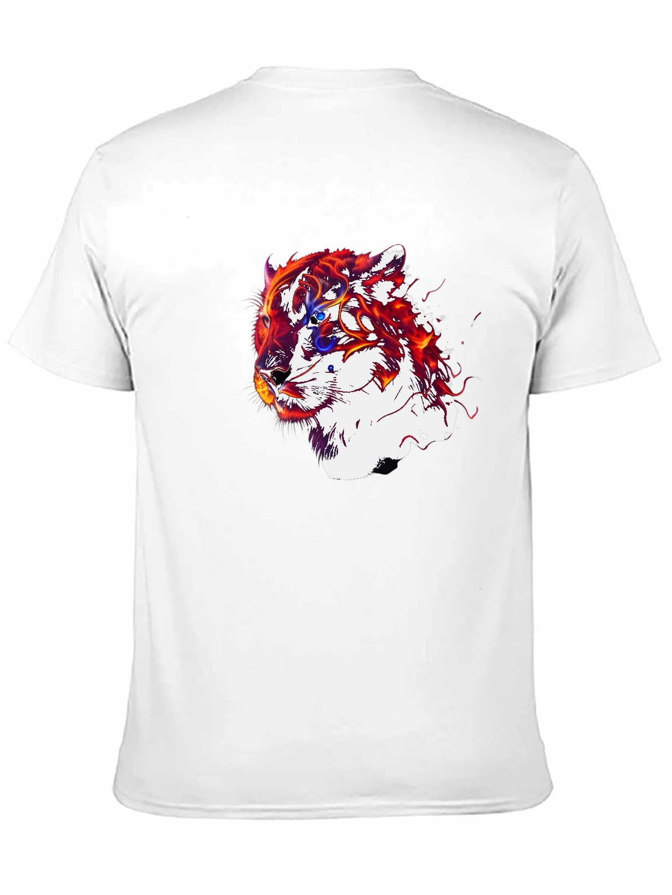 Fiery Tiger Graphic Black T-Shirt