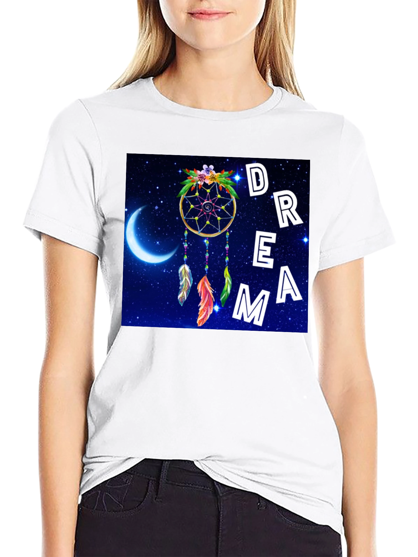 Dreamcatcher Graphic Tee - Celestial Night Design