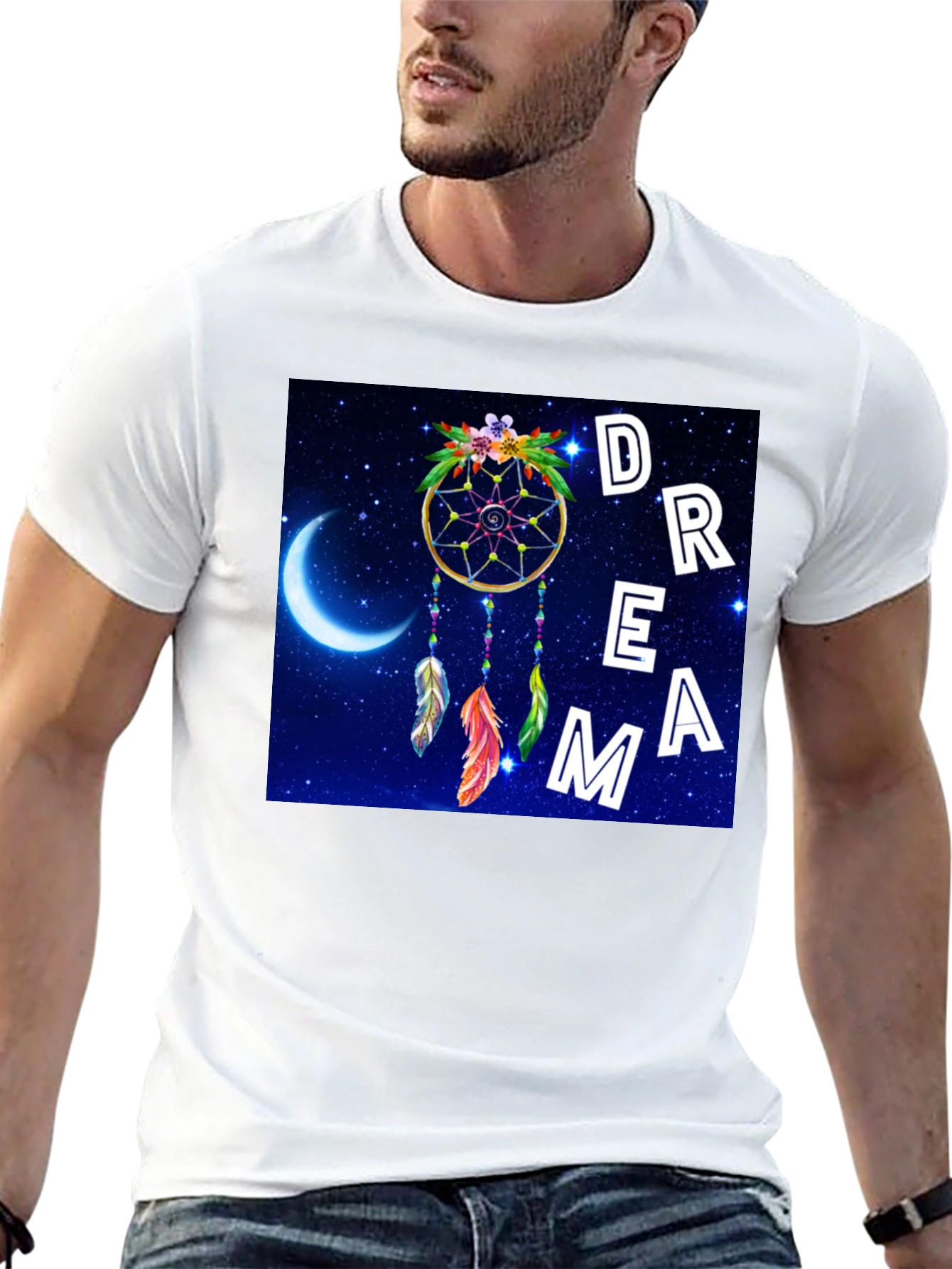 Dreamcatcher Graphic Tee - Celestial Night Design