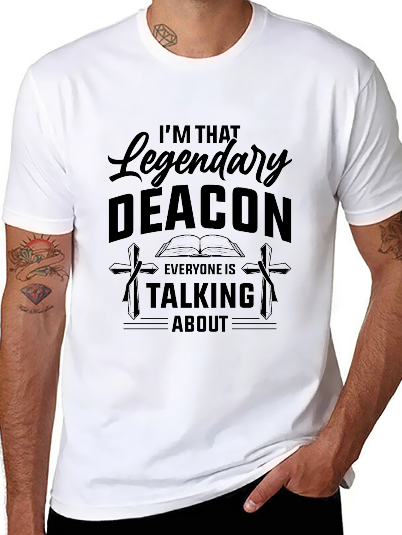 Legendary Deacon Graphic Tee - Black Cotton Blend