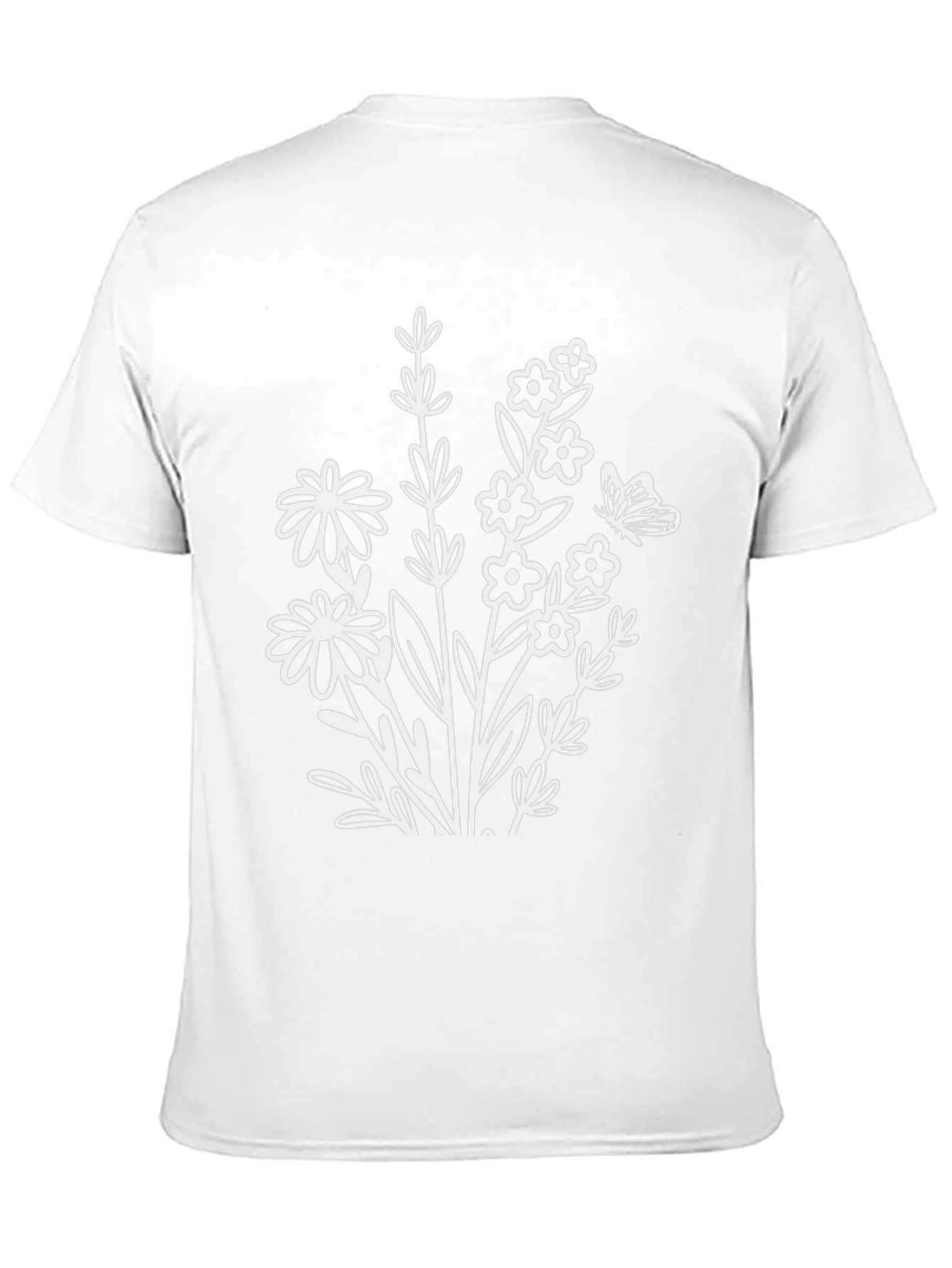 Floral Graphic Print Black T-Shirt