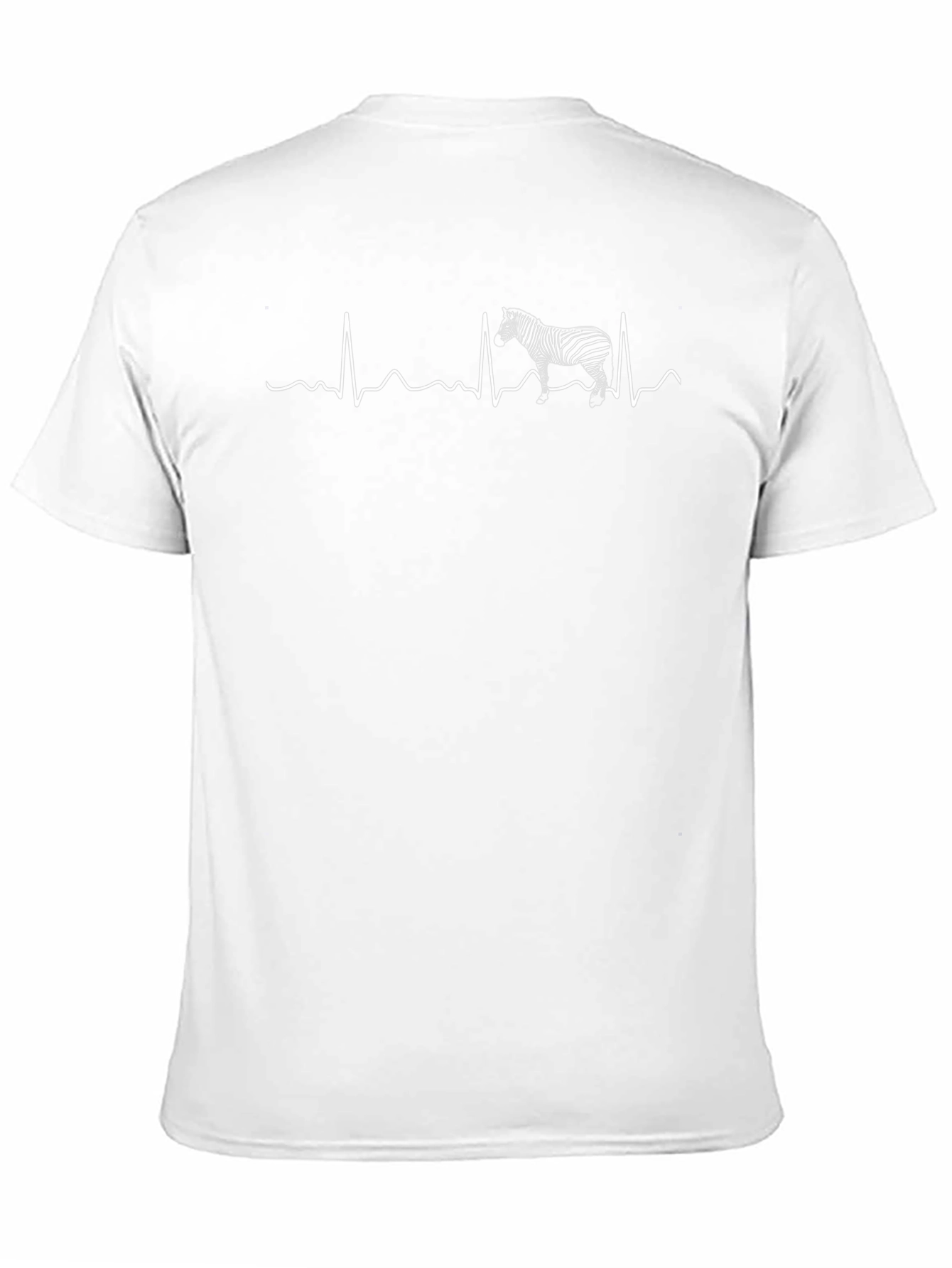 Zebra Heartbeat T-Shirt - Black