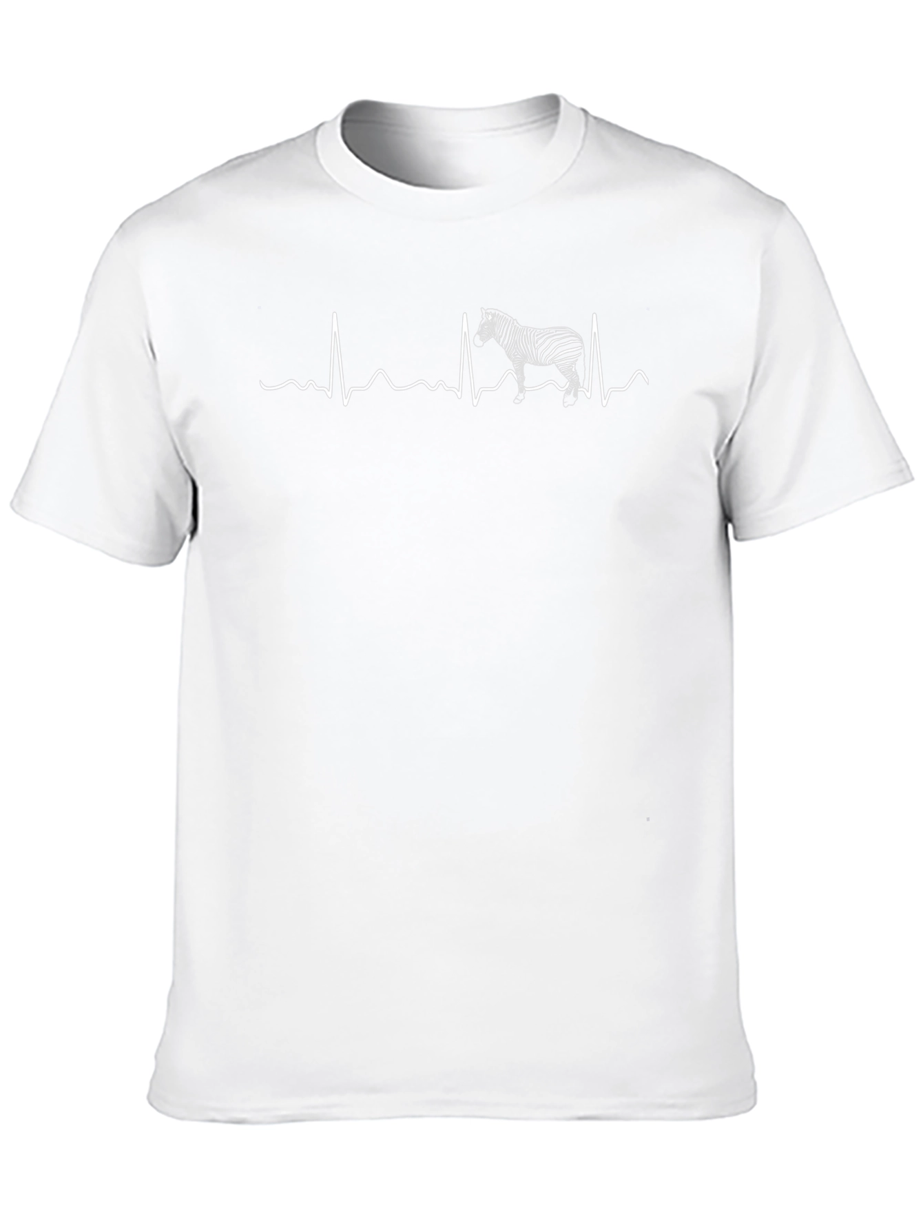 Zebra Heartbeat T-Shirt - Black