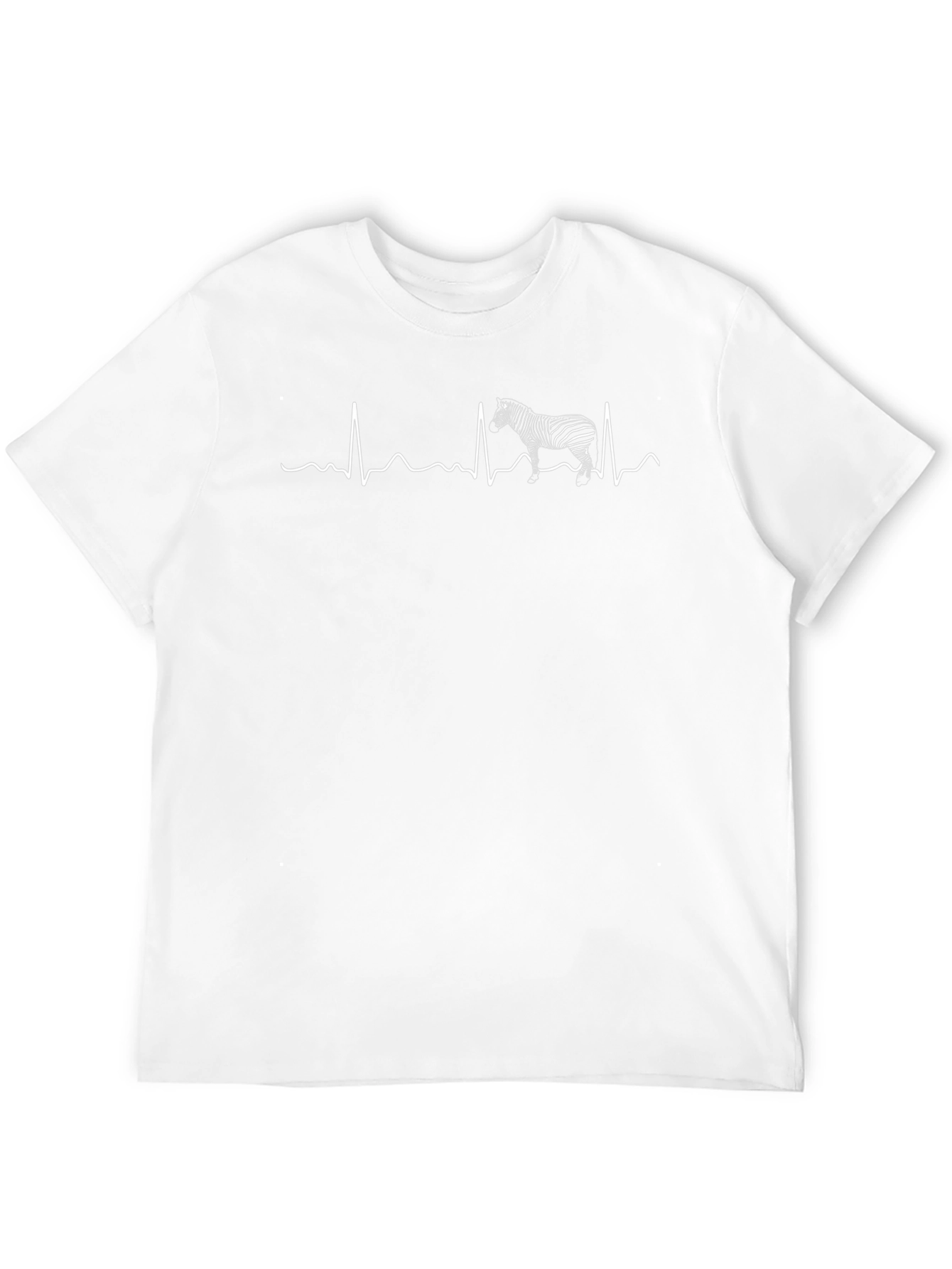 Zebra Heartbeat T-Shirt - Black