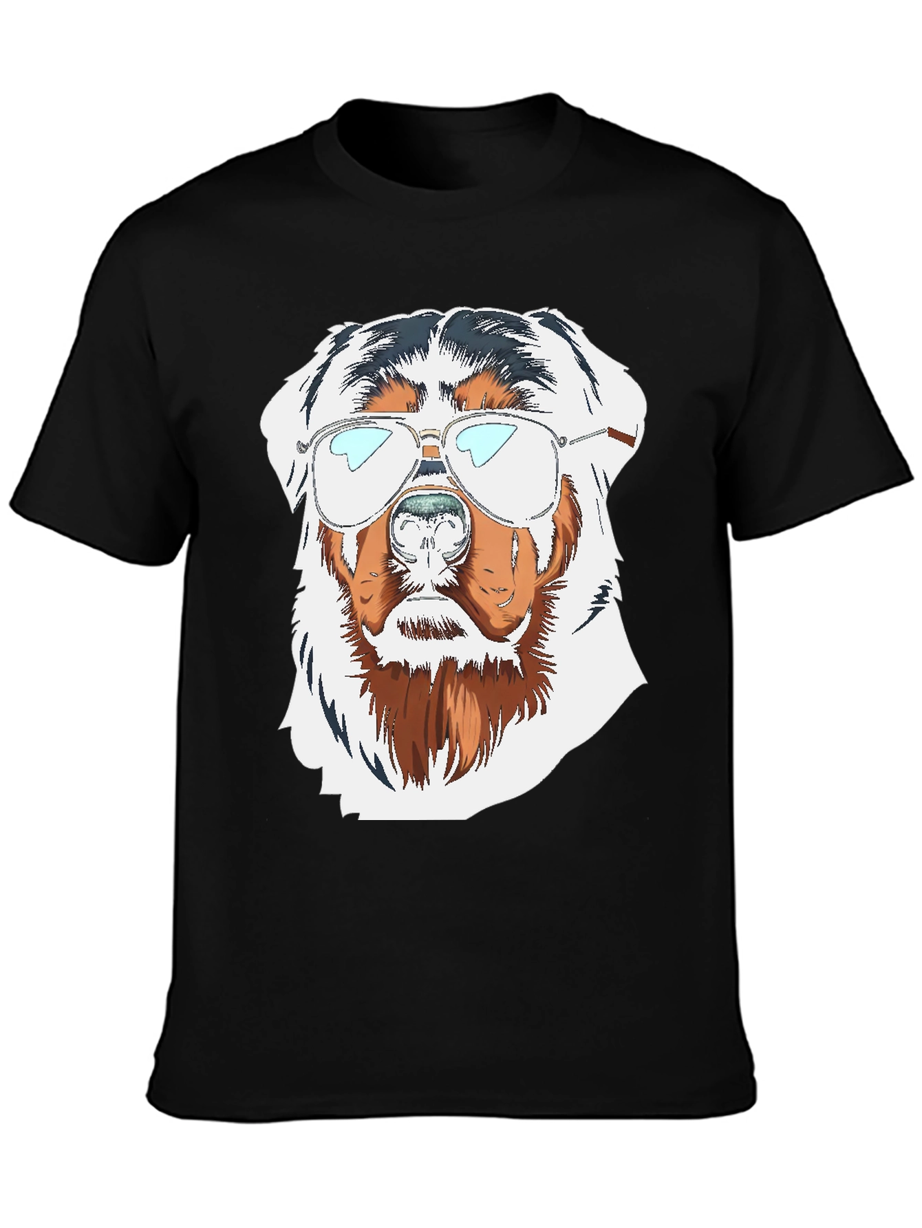 Cool Dog Graphic Tee - Black Cotton T-Shirt