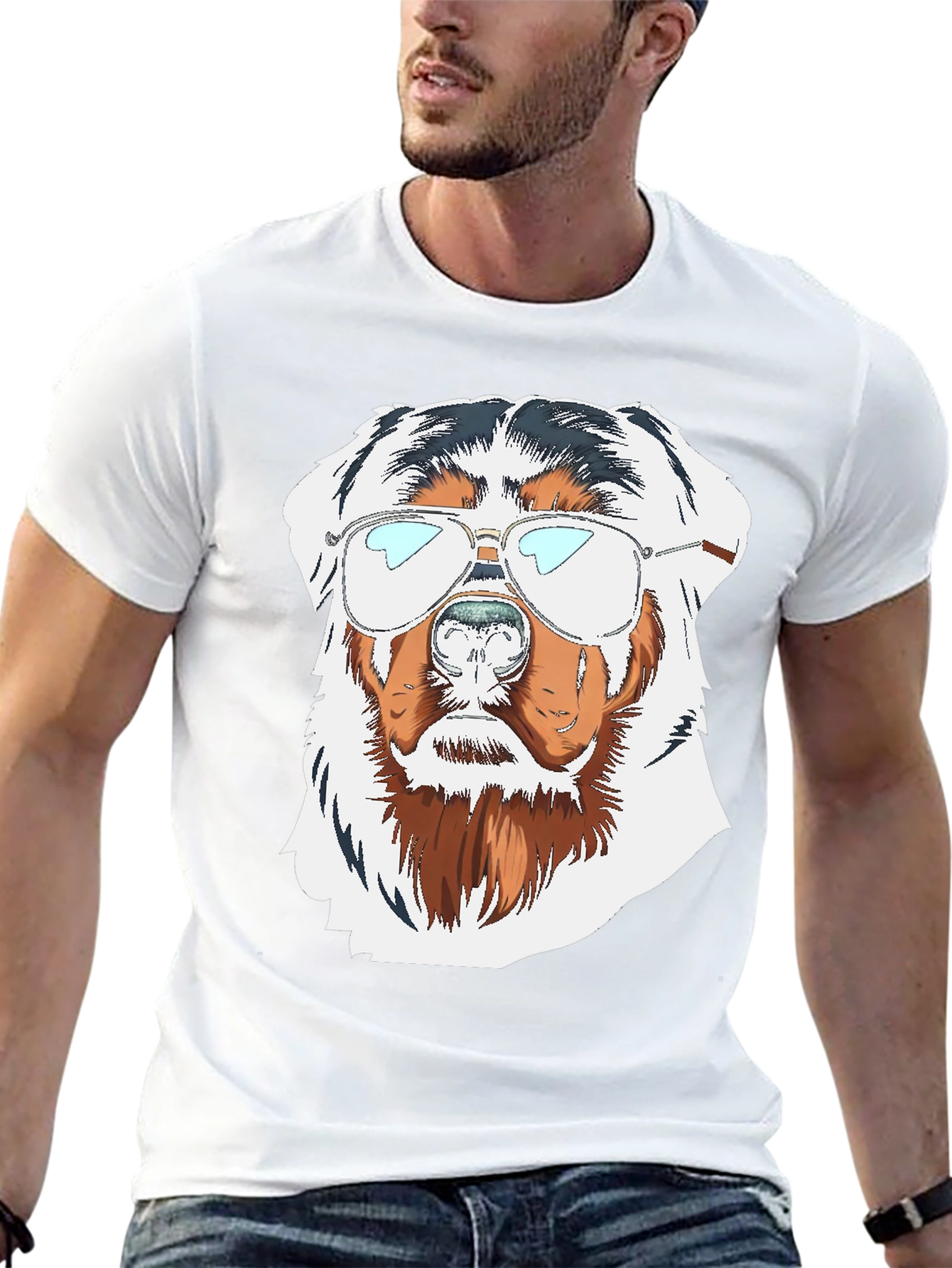 Cool Dog Graphic Tee - Black Cotton T-Shirt