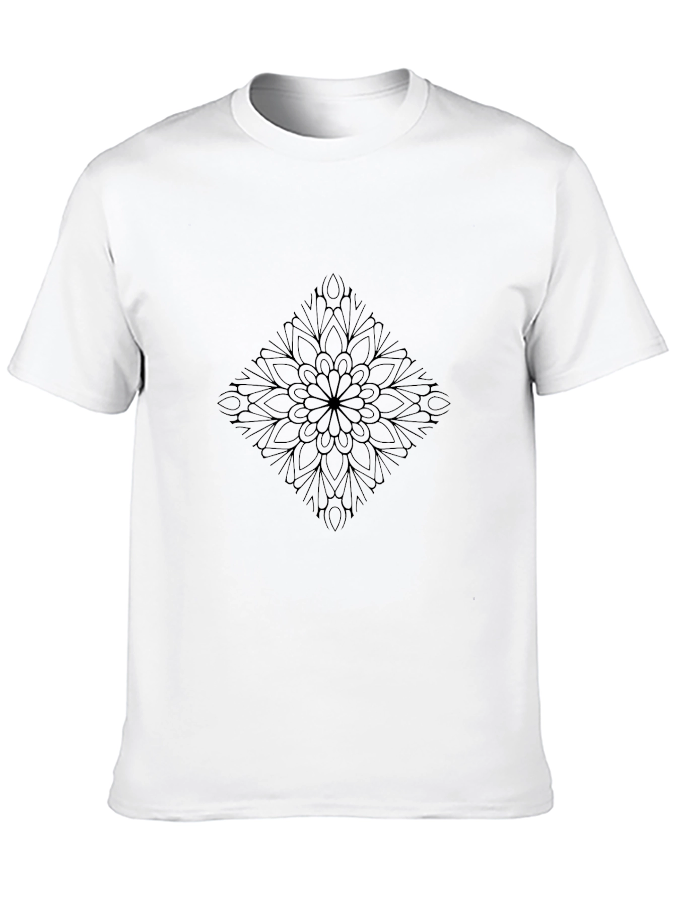 Mens Black Mandala Graphic Tee