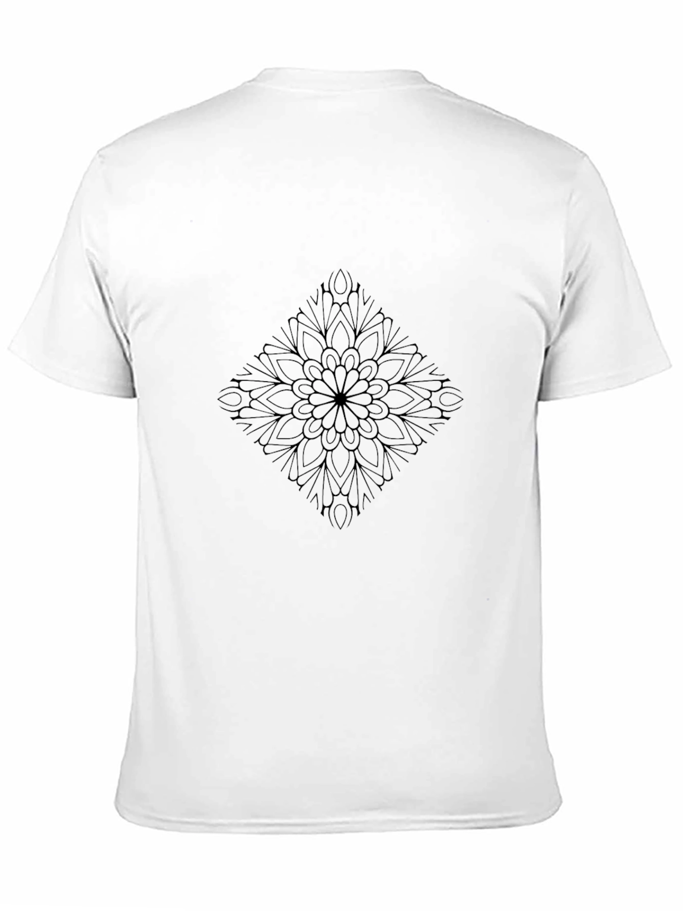 Mens Black Mandala Graphic Tee
