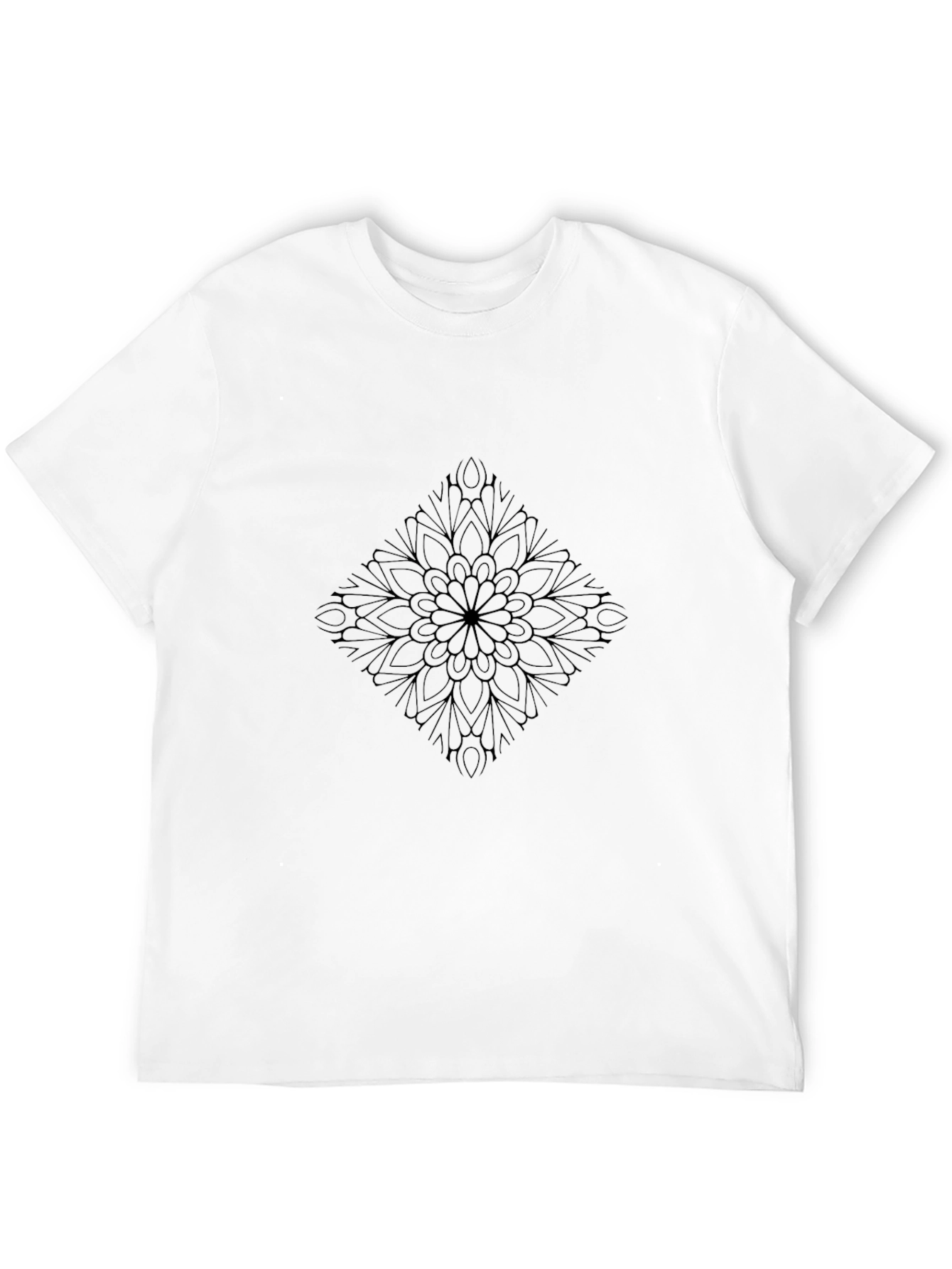 Mens Black Mandala Graphic Tee