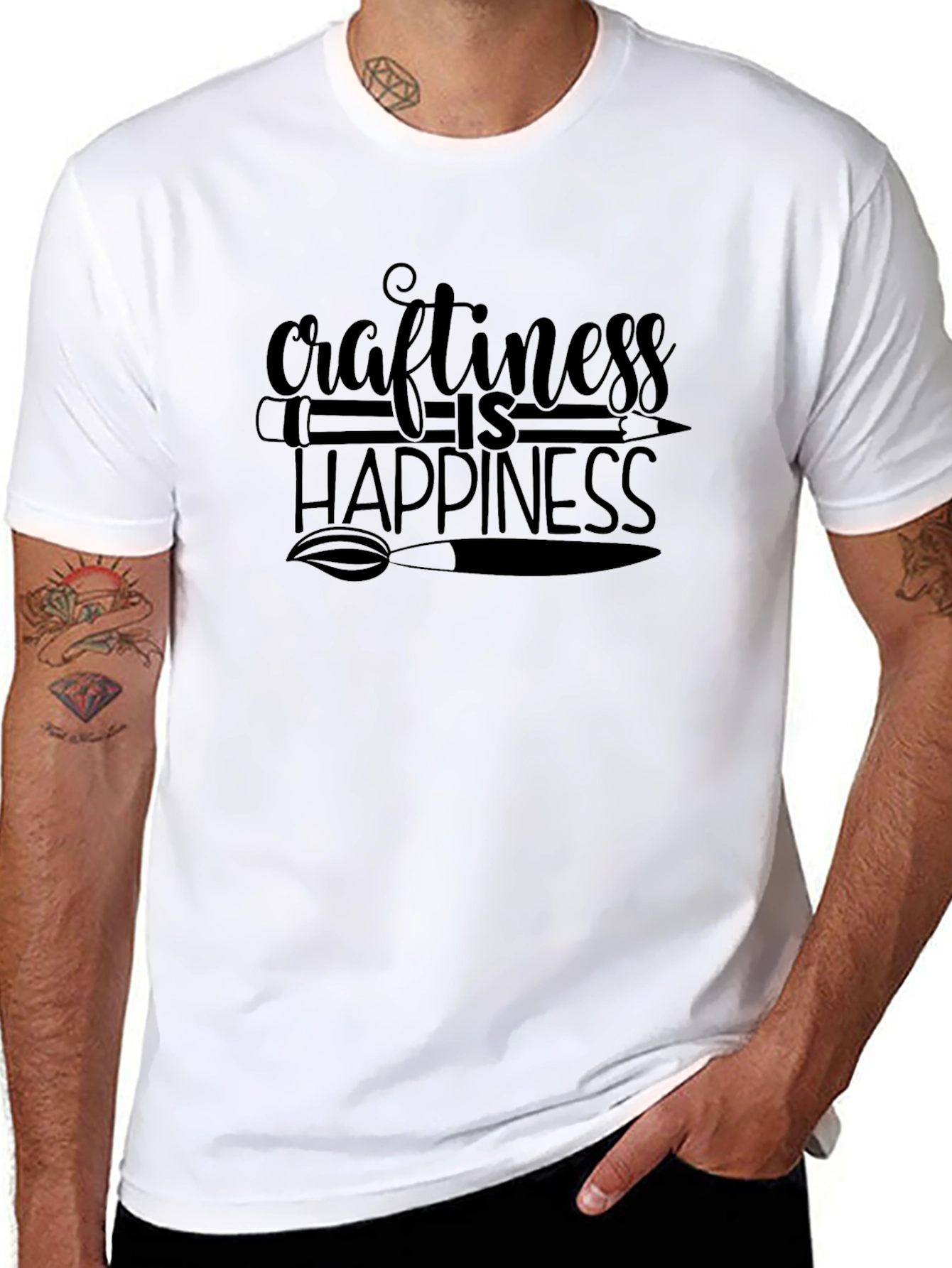 Craftiness is Happiness Graphic T-Shirt