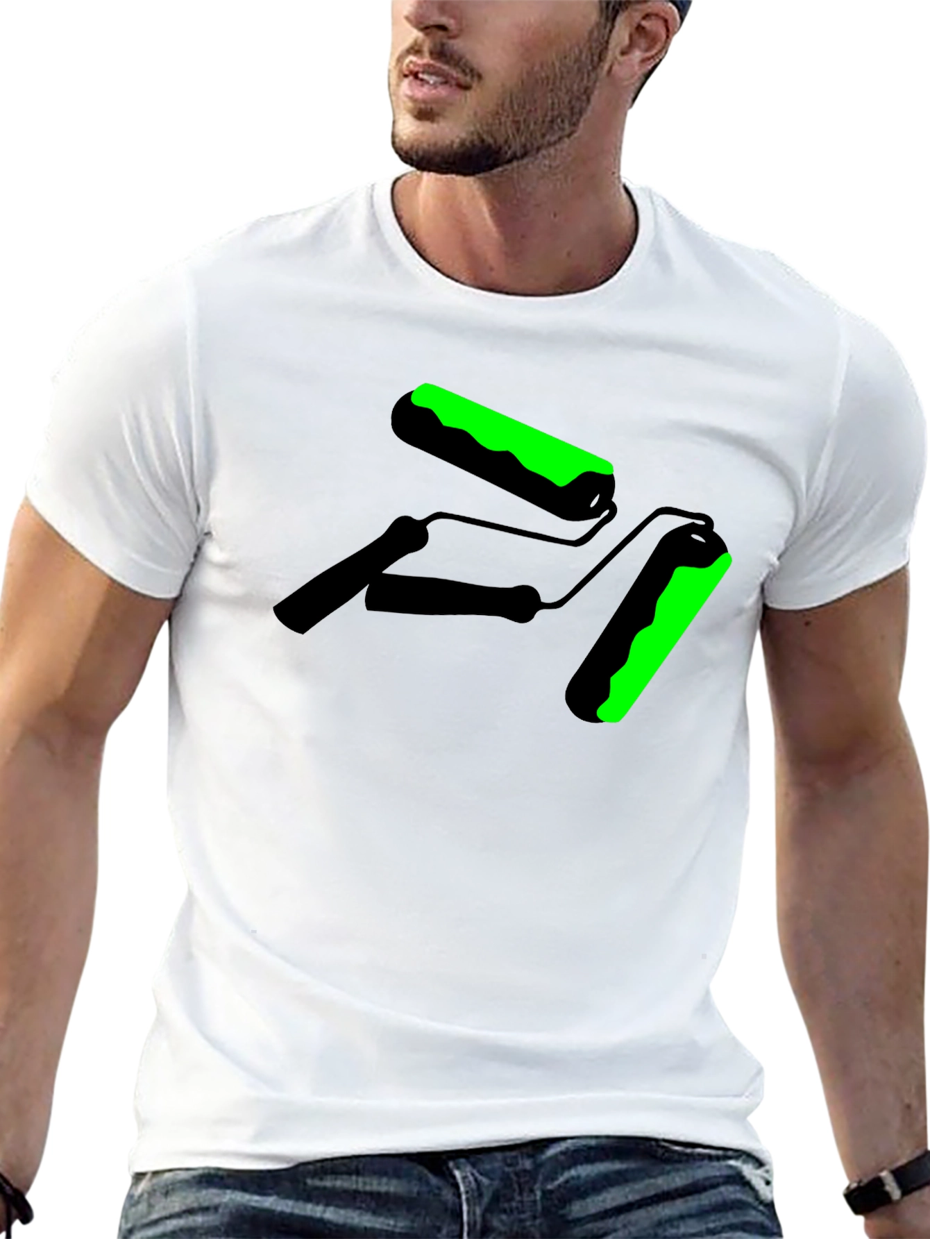 Paint Roller Graphic Tee - Cool Painter Shirt