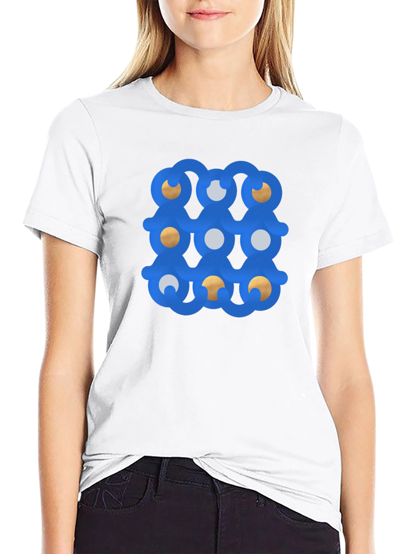 Abstract Graphic Print Black T-Shirt