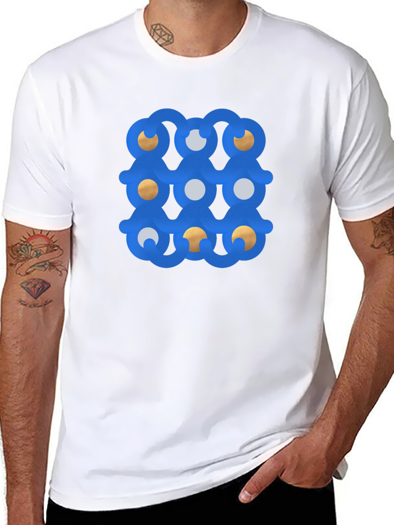 Abstract Graphic Print Black T-Shirt