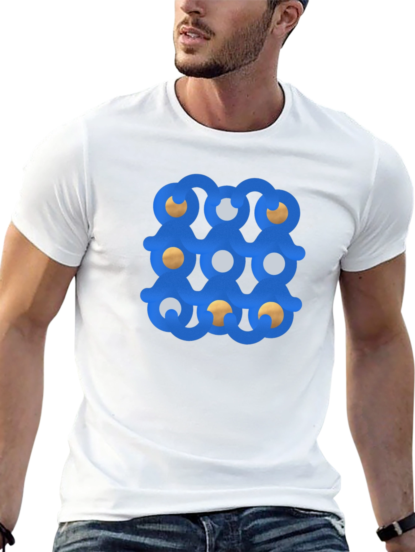 Abstract Graphic Print Black T-Shirt