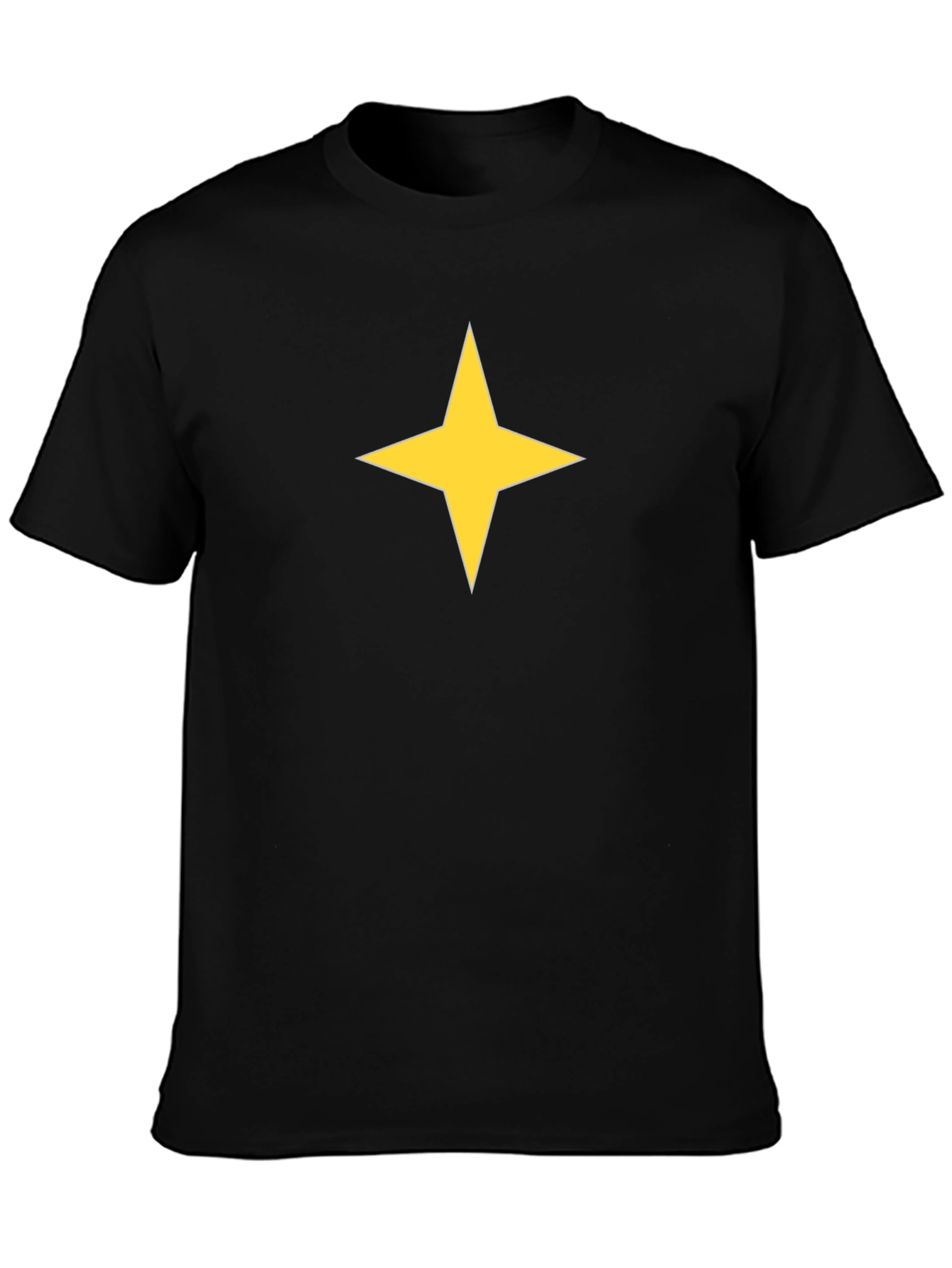 Black Tee with Yellow Star