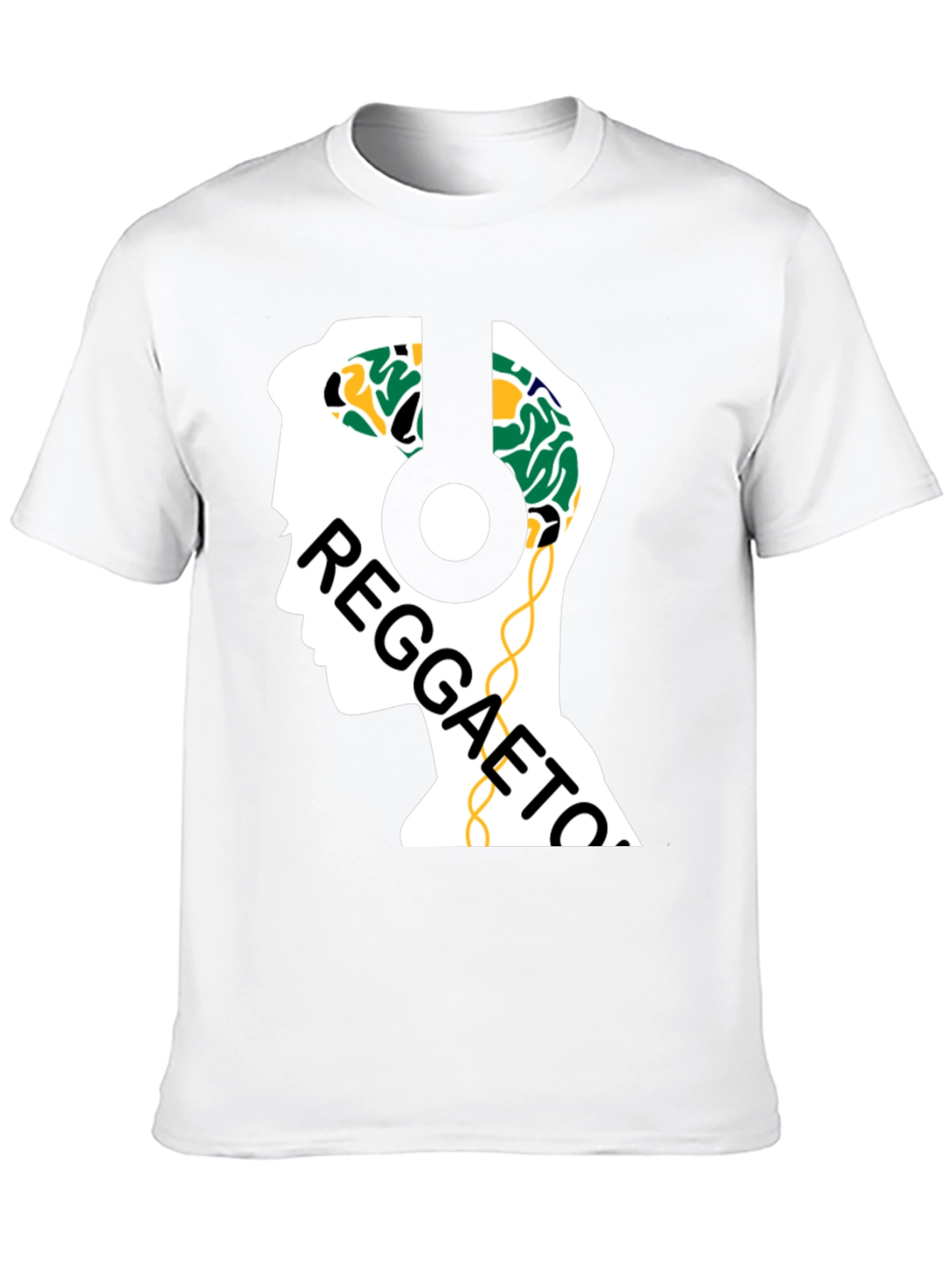 Reggaeton Brain Headphones T-Shirt - Music Lover Tee