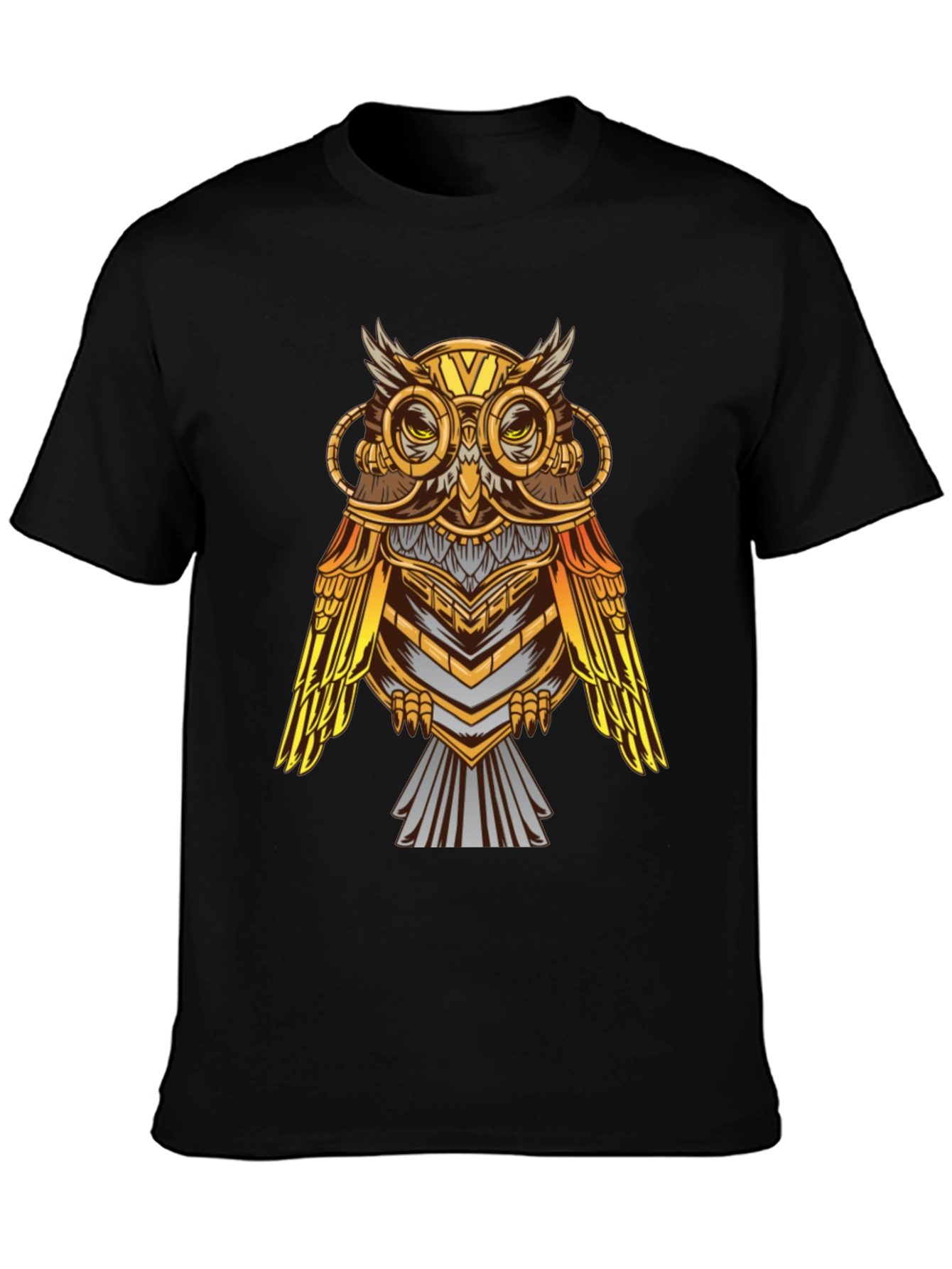 Steampunk Owl Graphic T-Shirt - Unique Design