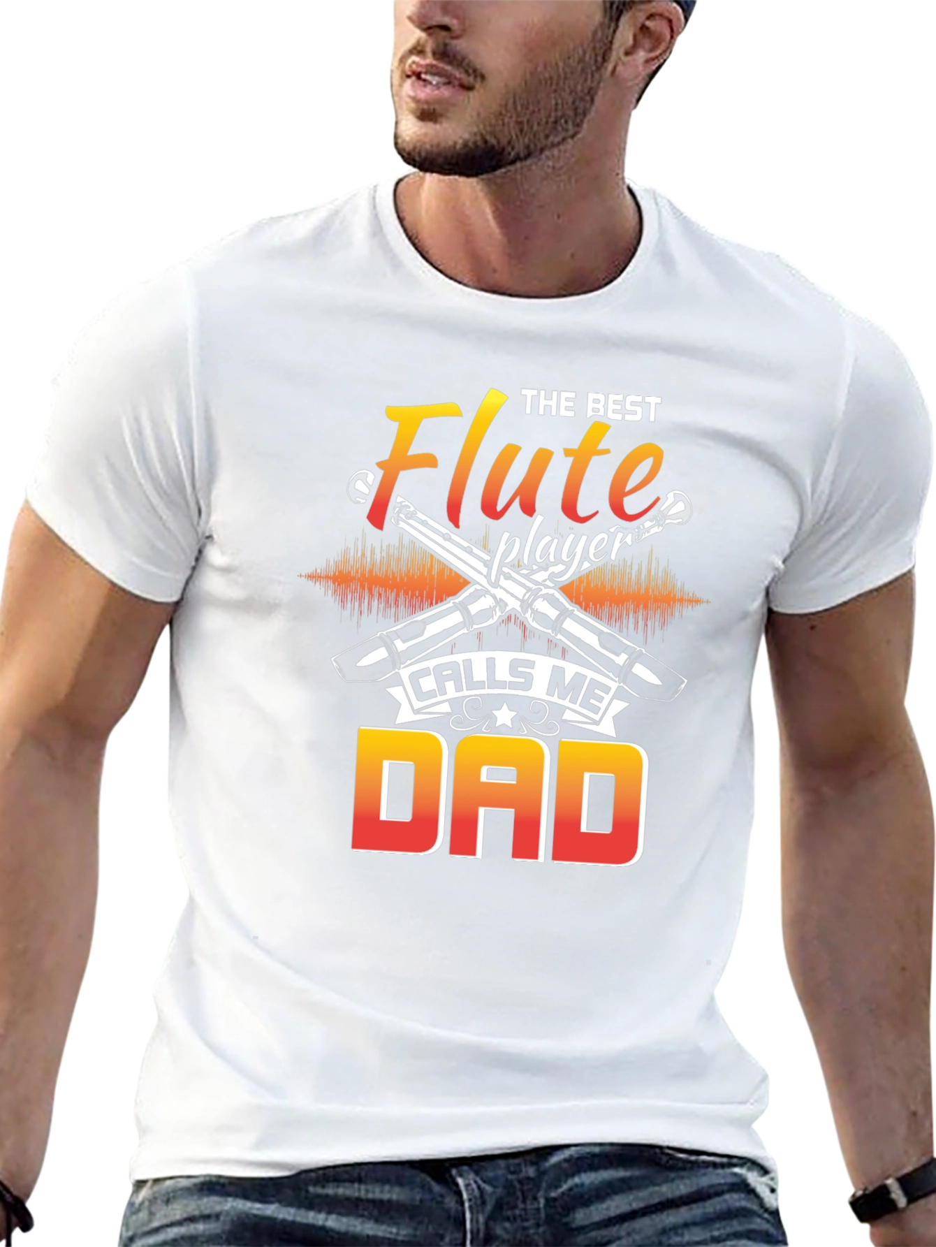 Flute Player Dad T-Shirt - Music Lover Gift