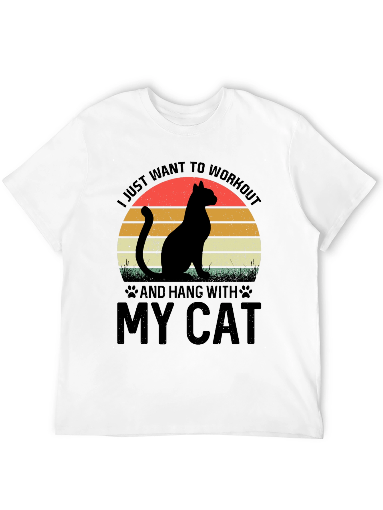 Workout and Hang With My Cat T-Shirt