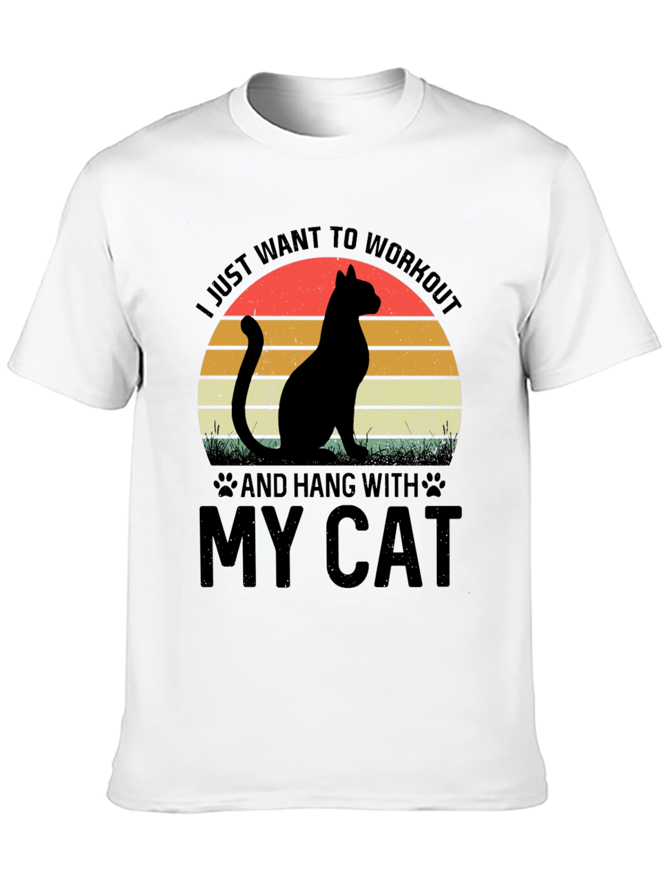 Workout and Hang With My Cat T-Shirt