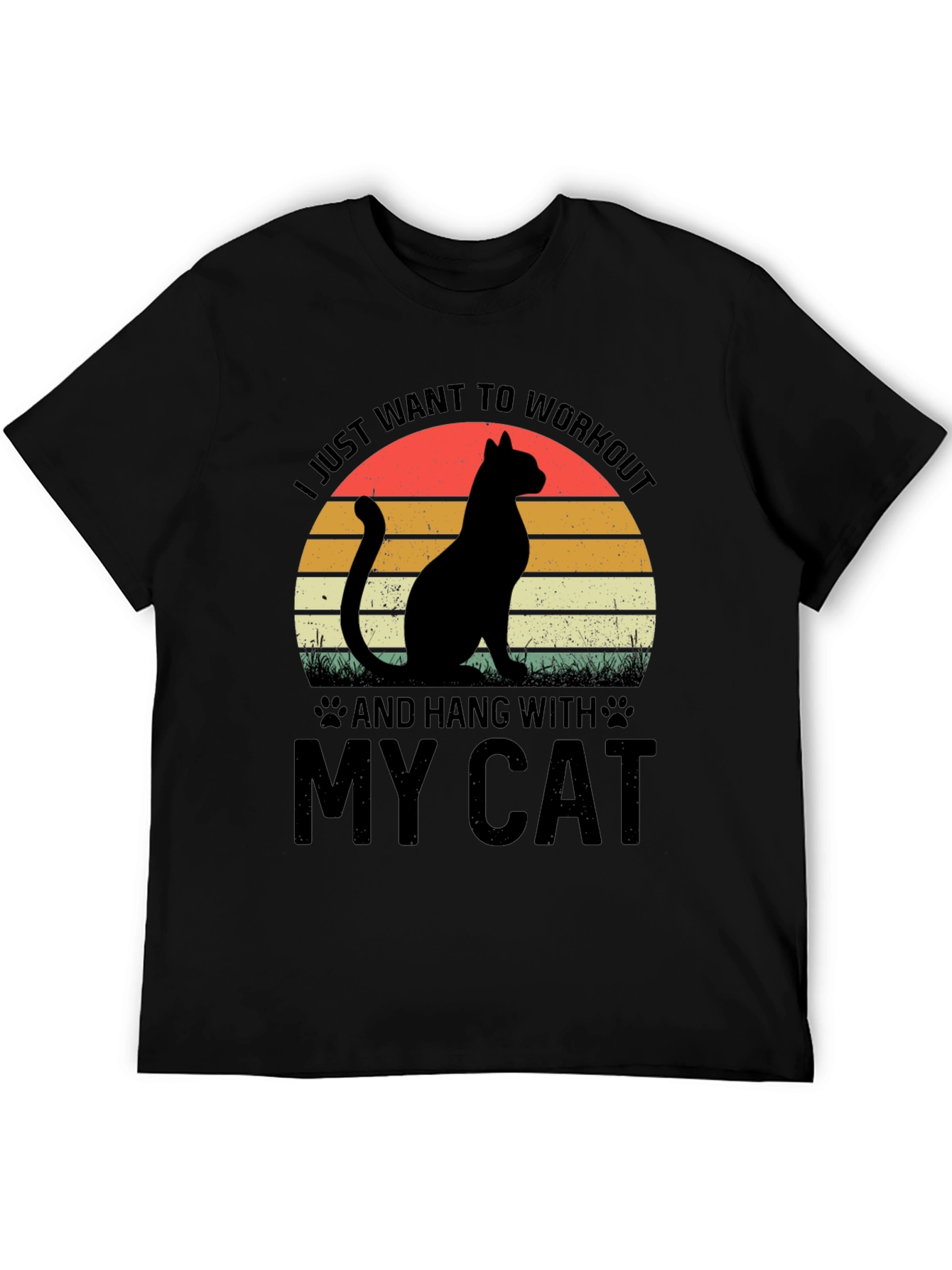 Workout and Hang With My Cat T-Shirt