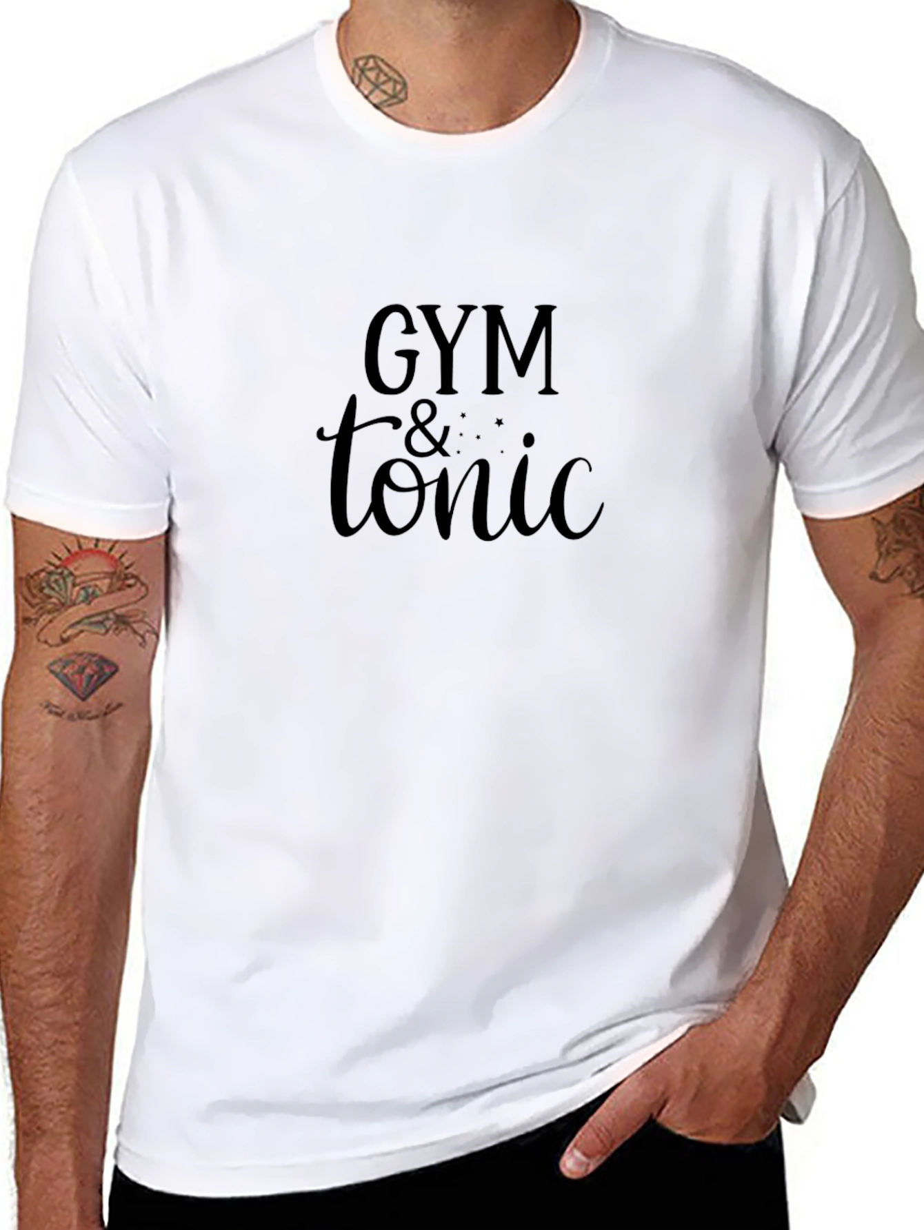 Gym & Tonic Black Graphic Tee