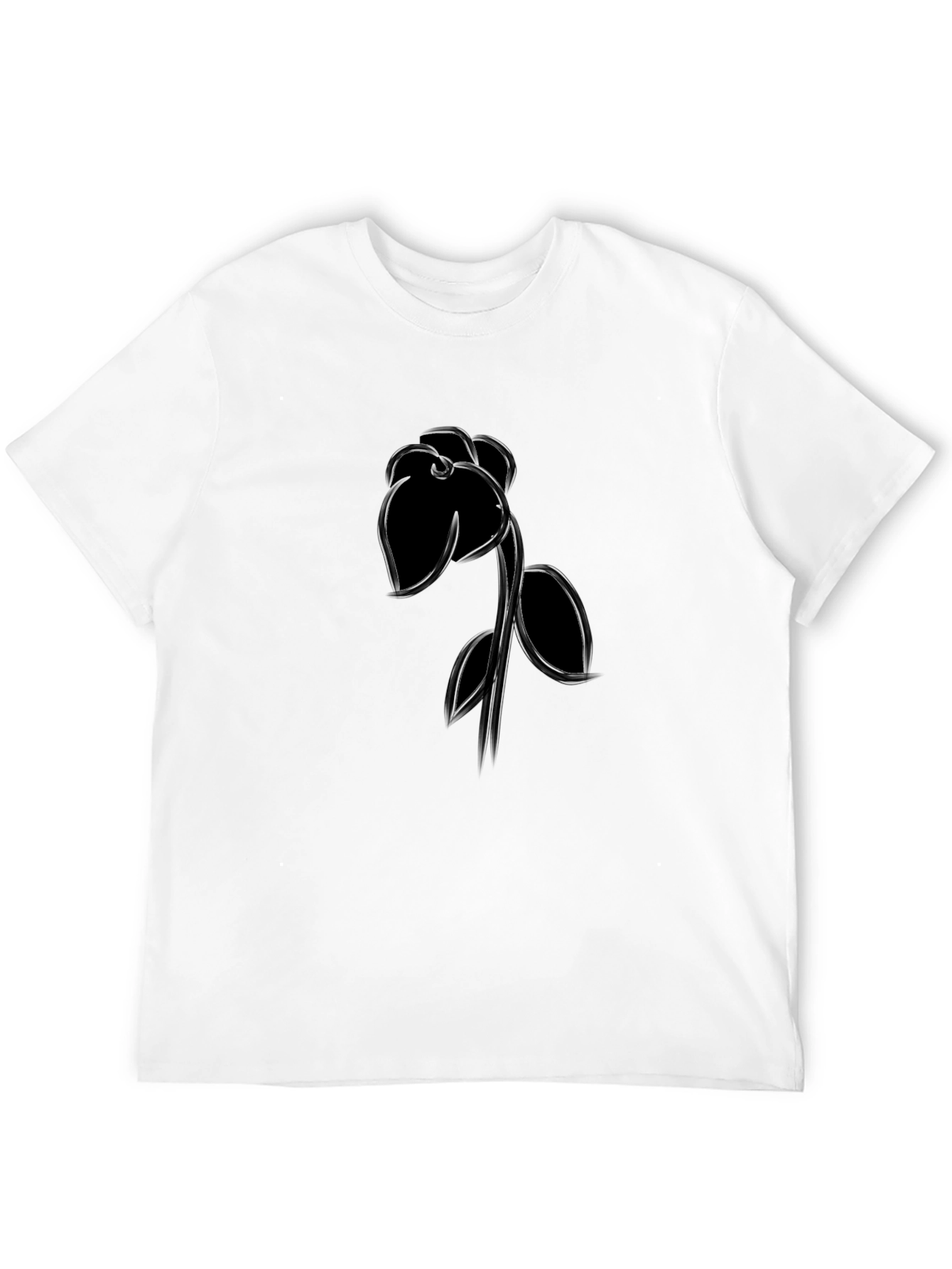 Black Rose Graphic Tee - Mens Casual Shirt
