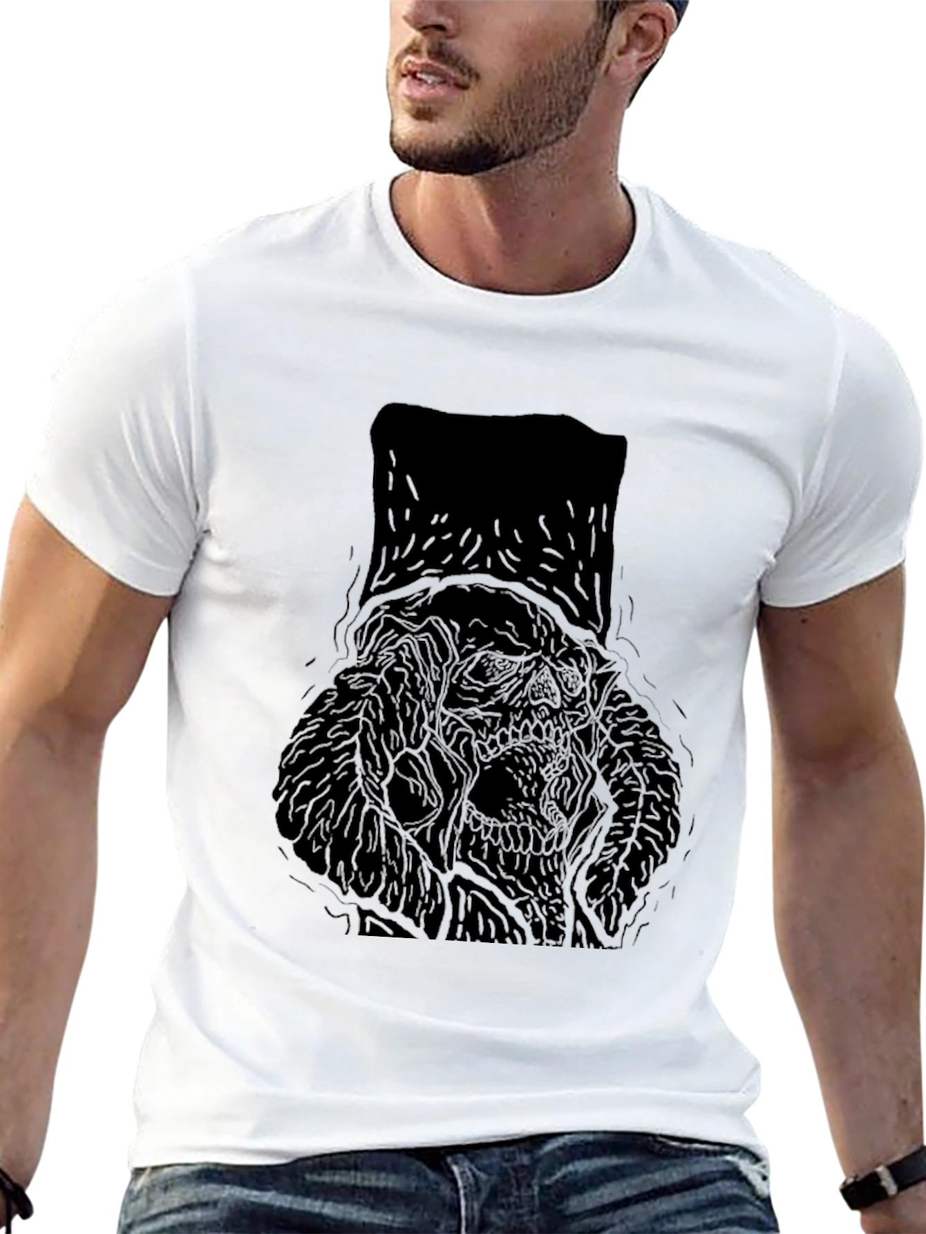 Dark Graphic Tee - Skull Design