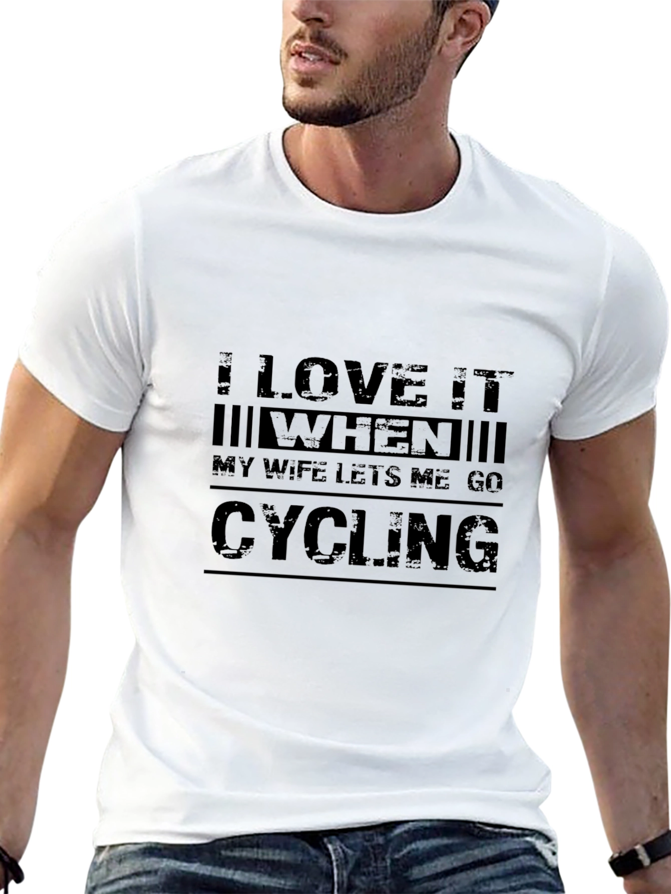 Cycling Fan Black Graphic T-Shirt