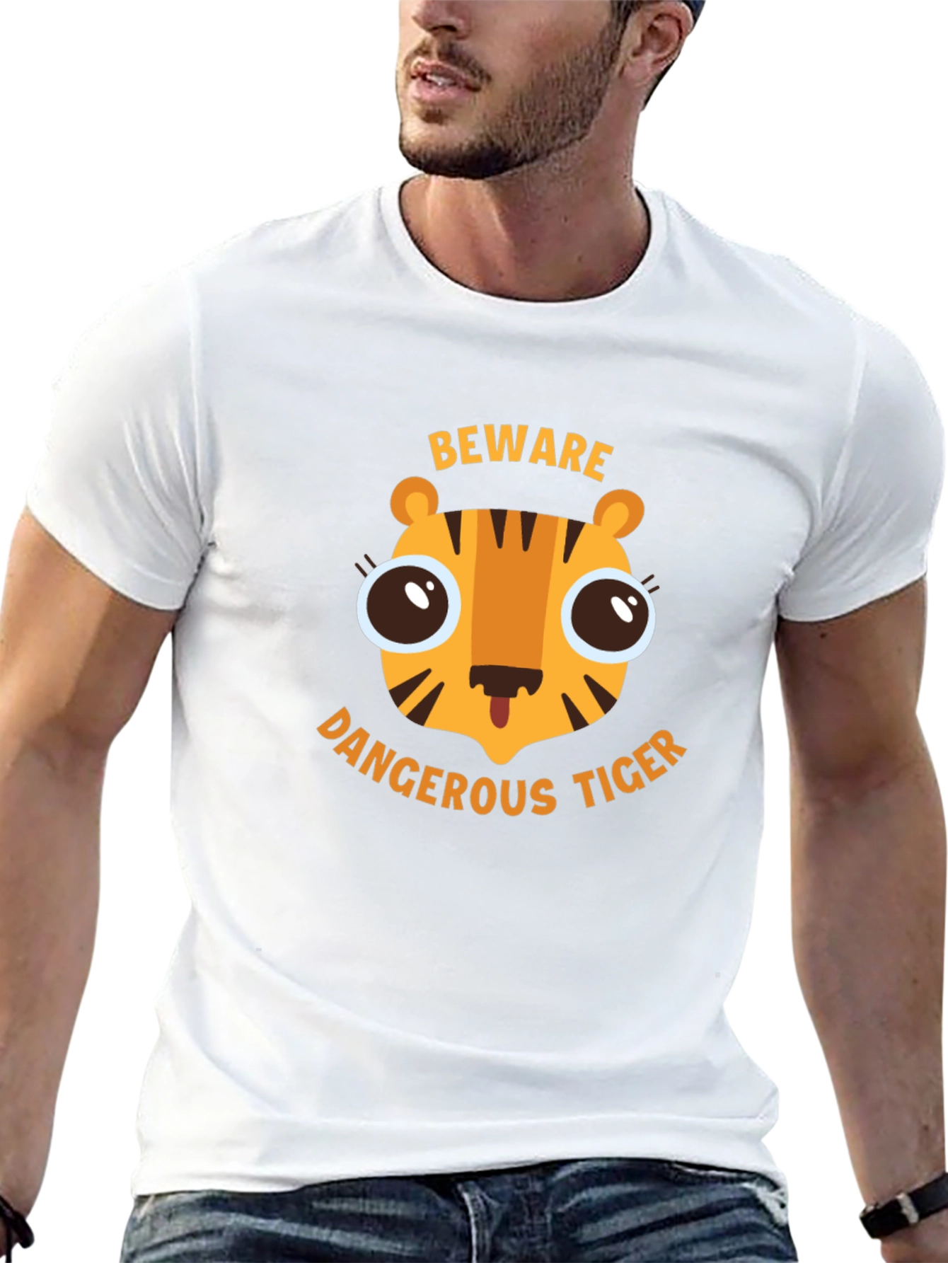 Beware Dangerous Tiger Graphic Tee