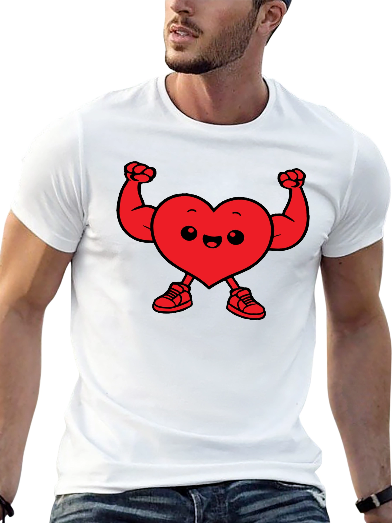 Heart Muscle Funny Gym Workout T-Shirt