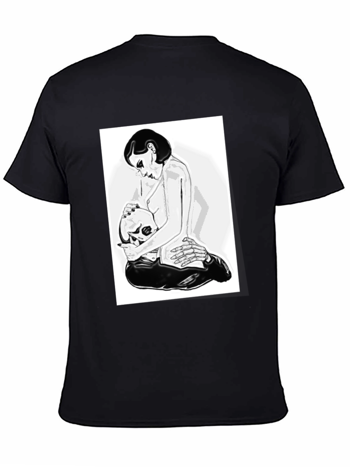 Graphic T-Shirt - Woman and Skull Design