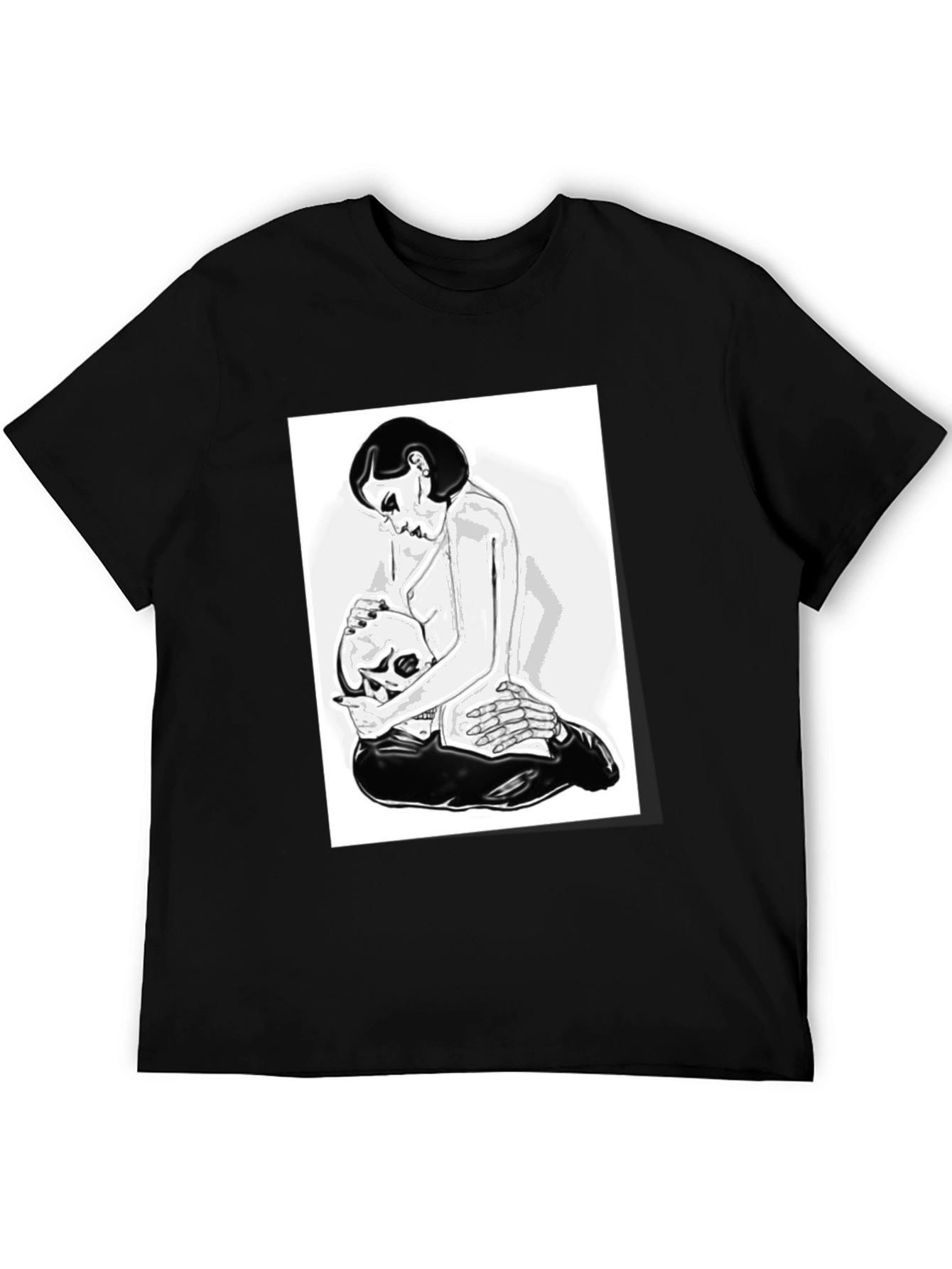 Graphic T-Shirt - Woman and Skull Design
