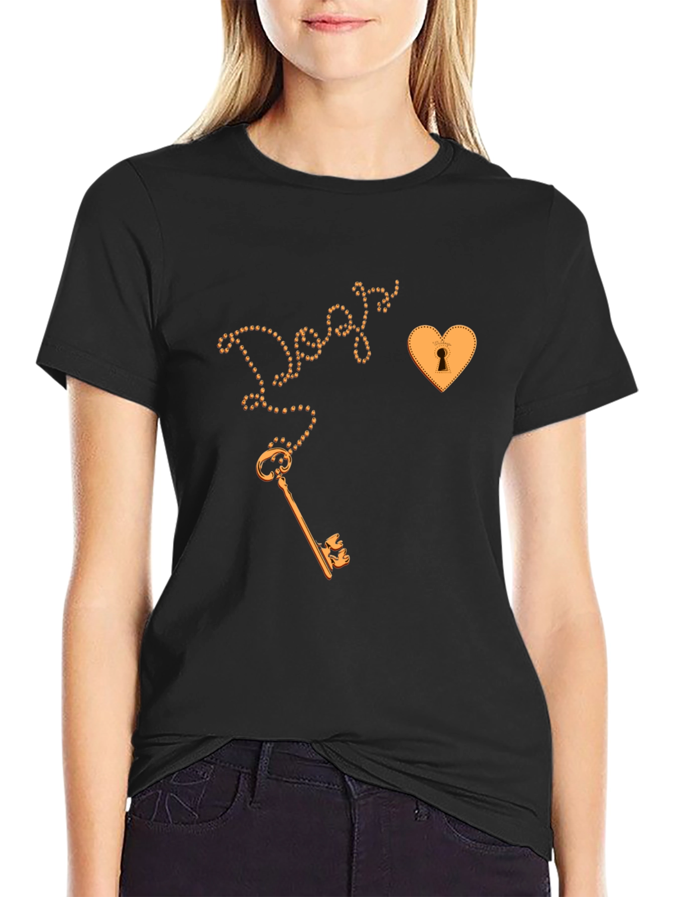 Key to My Heart Graphic Tee - Black