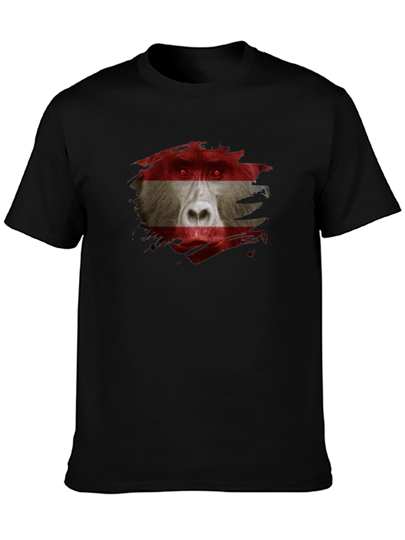 Austrian Baboon Graphic Tee - Unique Flag T-Shirt