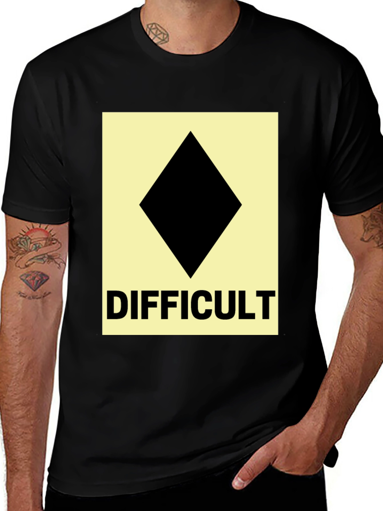 Difficult Ski Run Diamond Tee