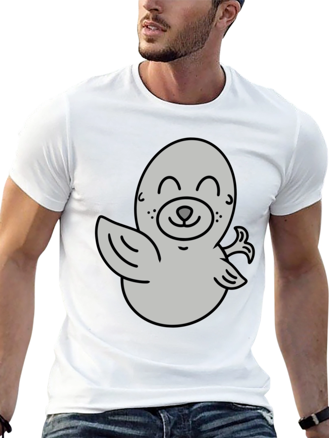Cute Cartoon Seal Graphic T-Shirt