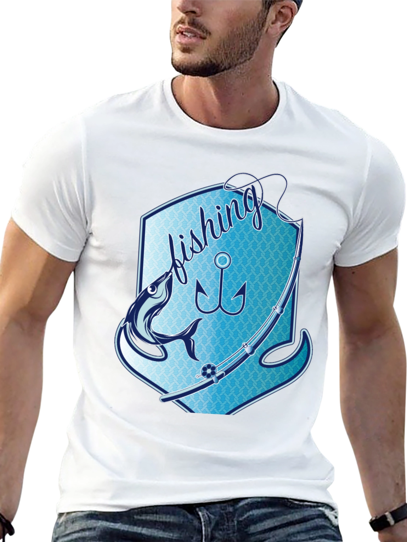 Fishing T-Shirt - Angler Fish Hook Design