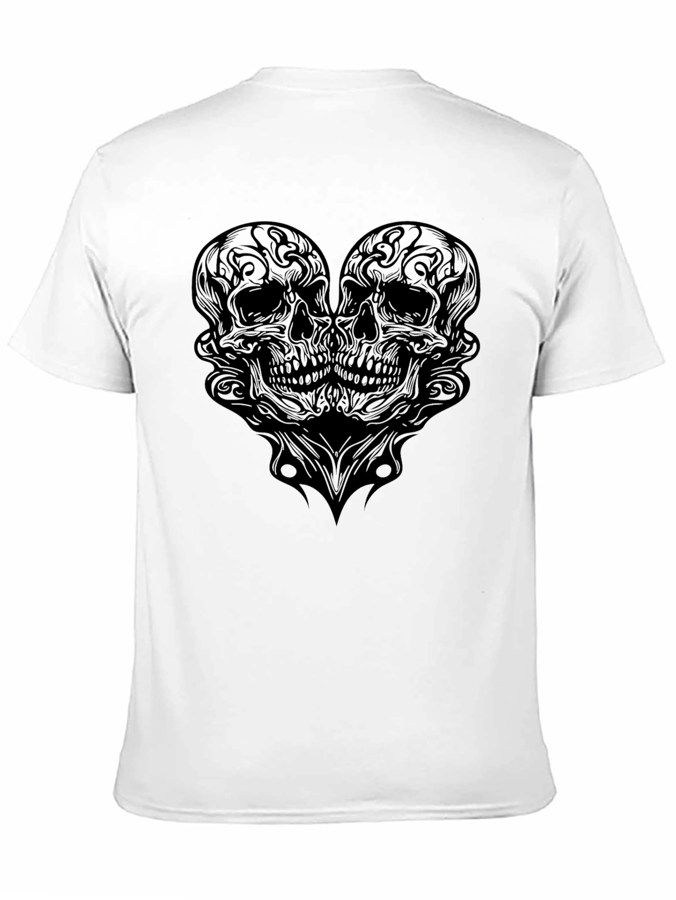 Skull Heart Graphic Tee - Mens Black T-Shirt