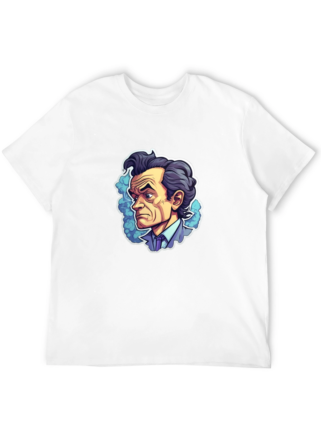Cartoon Portrait Black T-Shirt