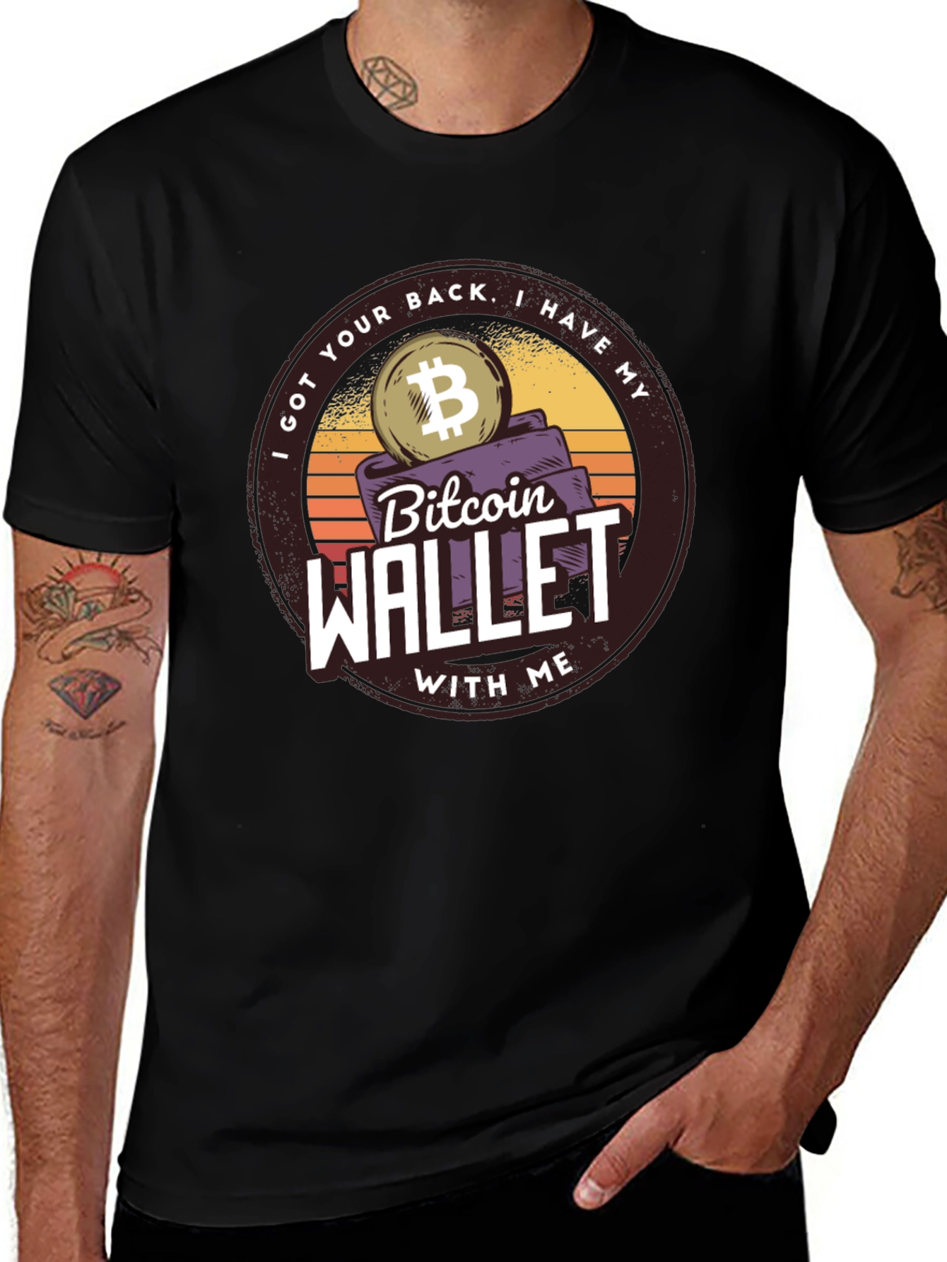 Bitcoin Wallet Graphic T-Shirt - Crypto Tee