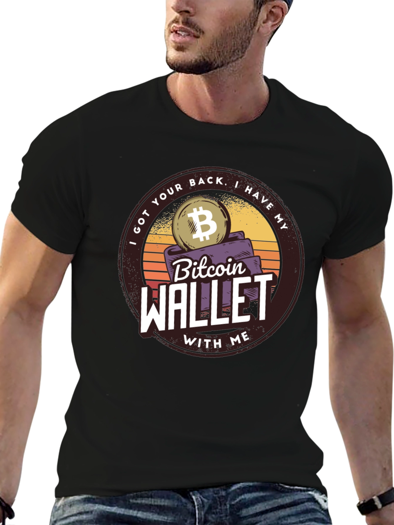 Bitcoin Wallet Graphic T-Shirt - Crypto Tee