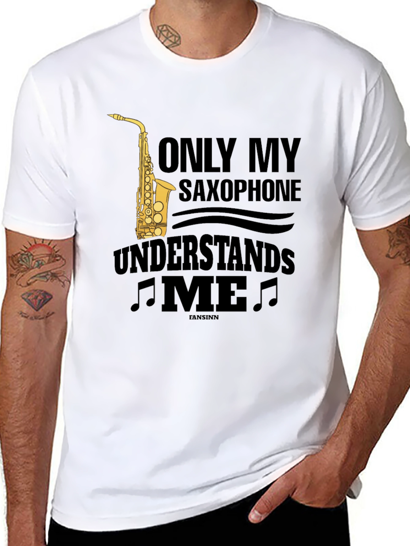 Saxophone Lover T-Shirt - Only My Saxophone Understands Me