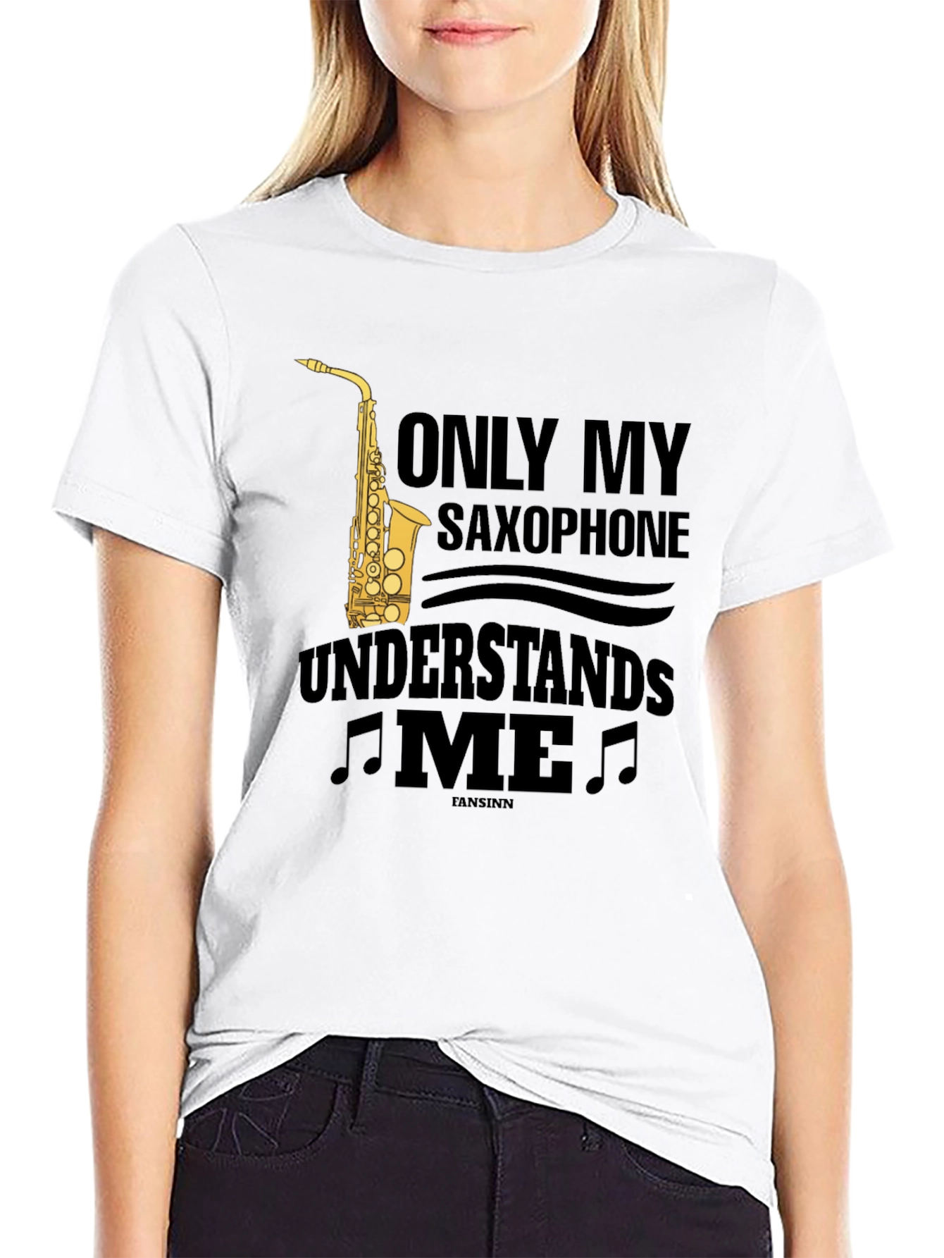 Saxophone Lover T-Shirt - Only My Saxophone Understands Me
