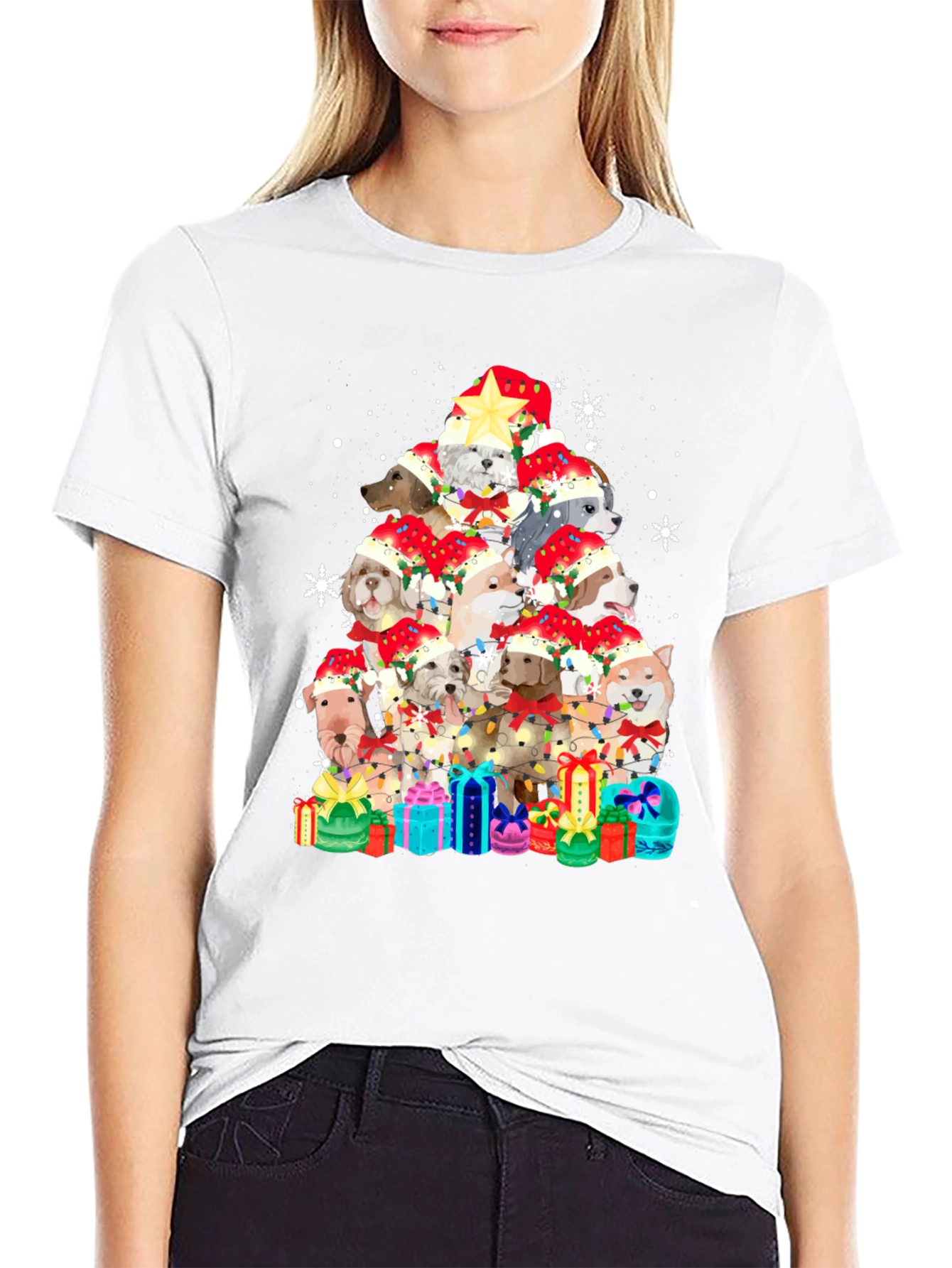 Dog Christmas Tree T-Shirt - Festive Holiday Apparel