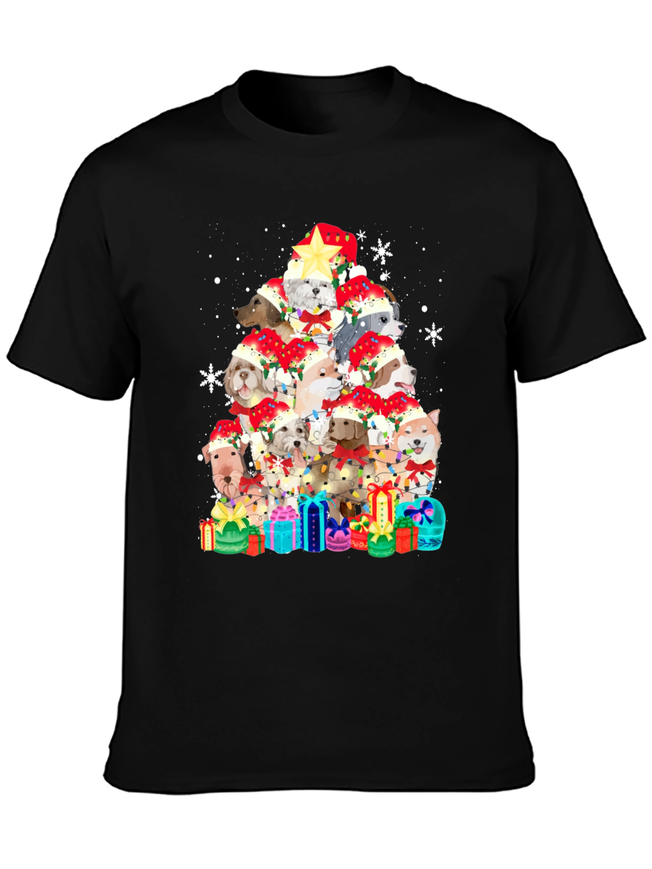 Dog Christmas Tree T-Shirt - Festive Holiday Apparel