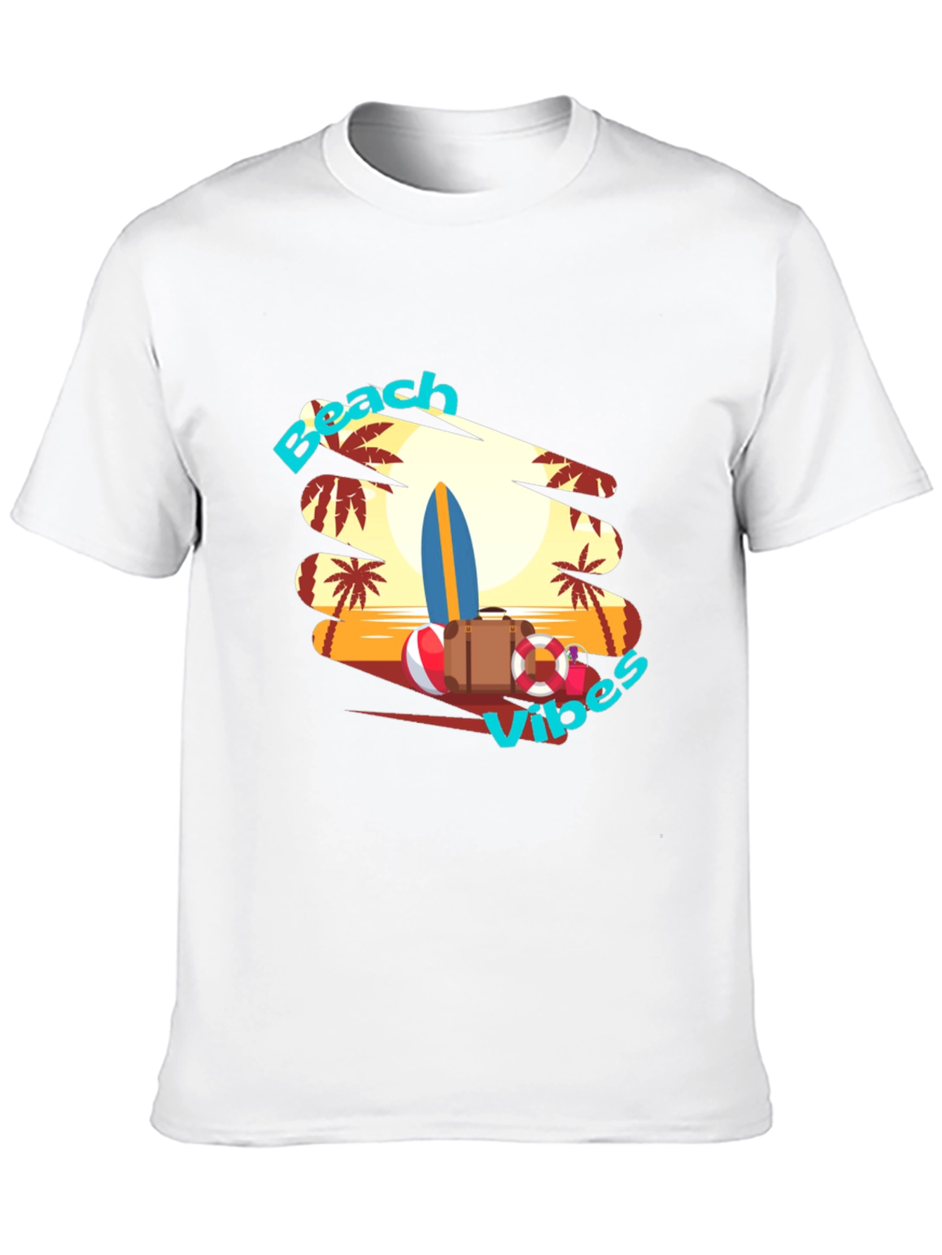Beach Vibes Graphic T-Shirt - Tropical Summer Tee