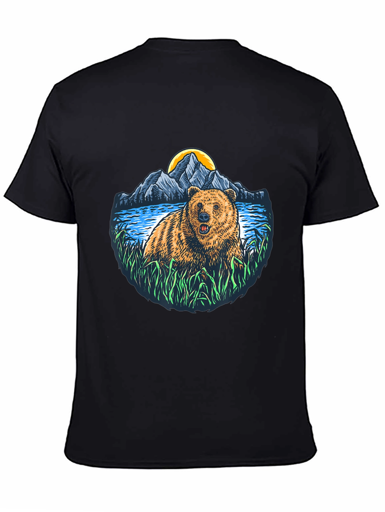 Bear & Mountain Graphic T-Shirt